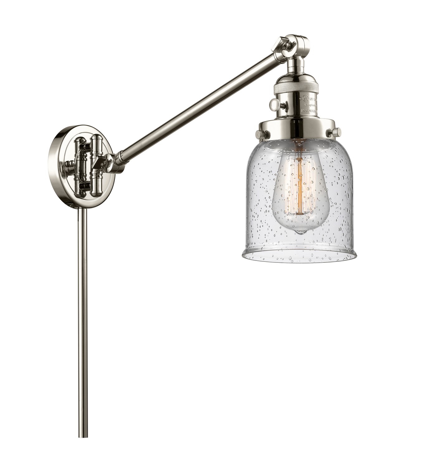 LED Swing Arm by Innovations - Franklin Restoration Collection, Polished Nickel Finish - 237-PN-G54-LED