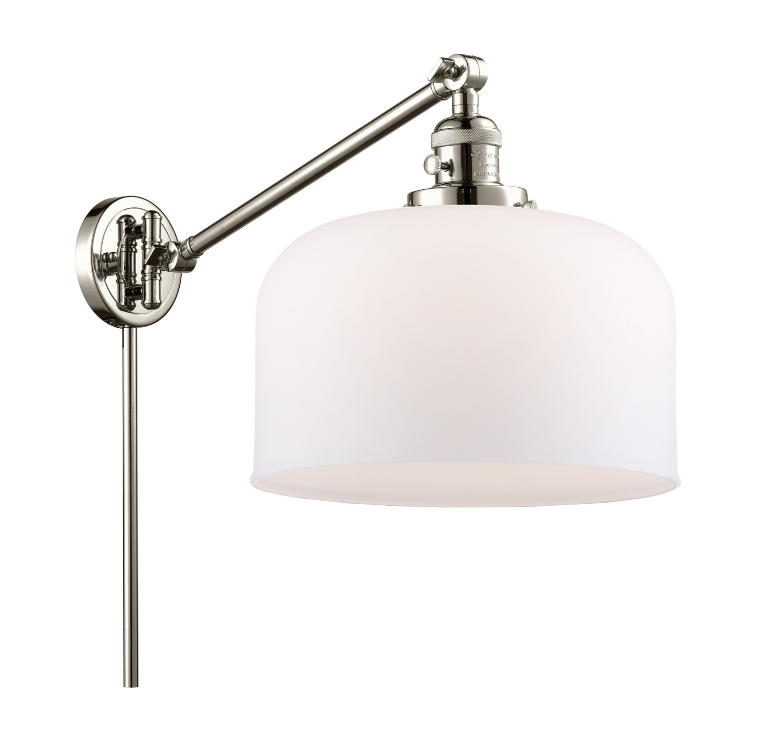 One Light Swing Arm by Innovations - Franklin Restoration Collection, Polished Nickel Finish - 237-PN-G71-L