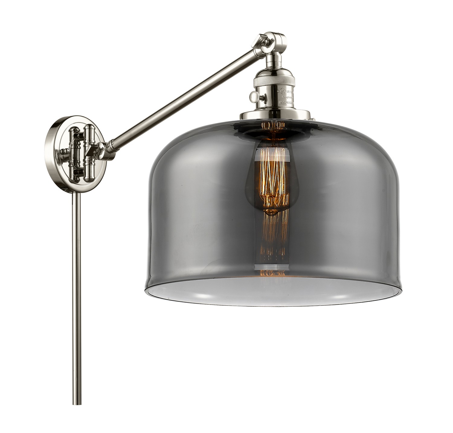 LED Swing Arm by Innovations - Franklin Restoration Collection, Polished Nickel Finish - 237-PN-G73-L-LED