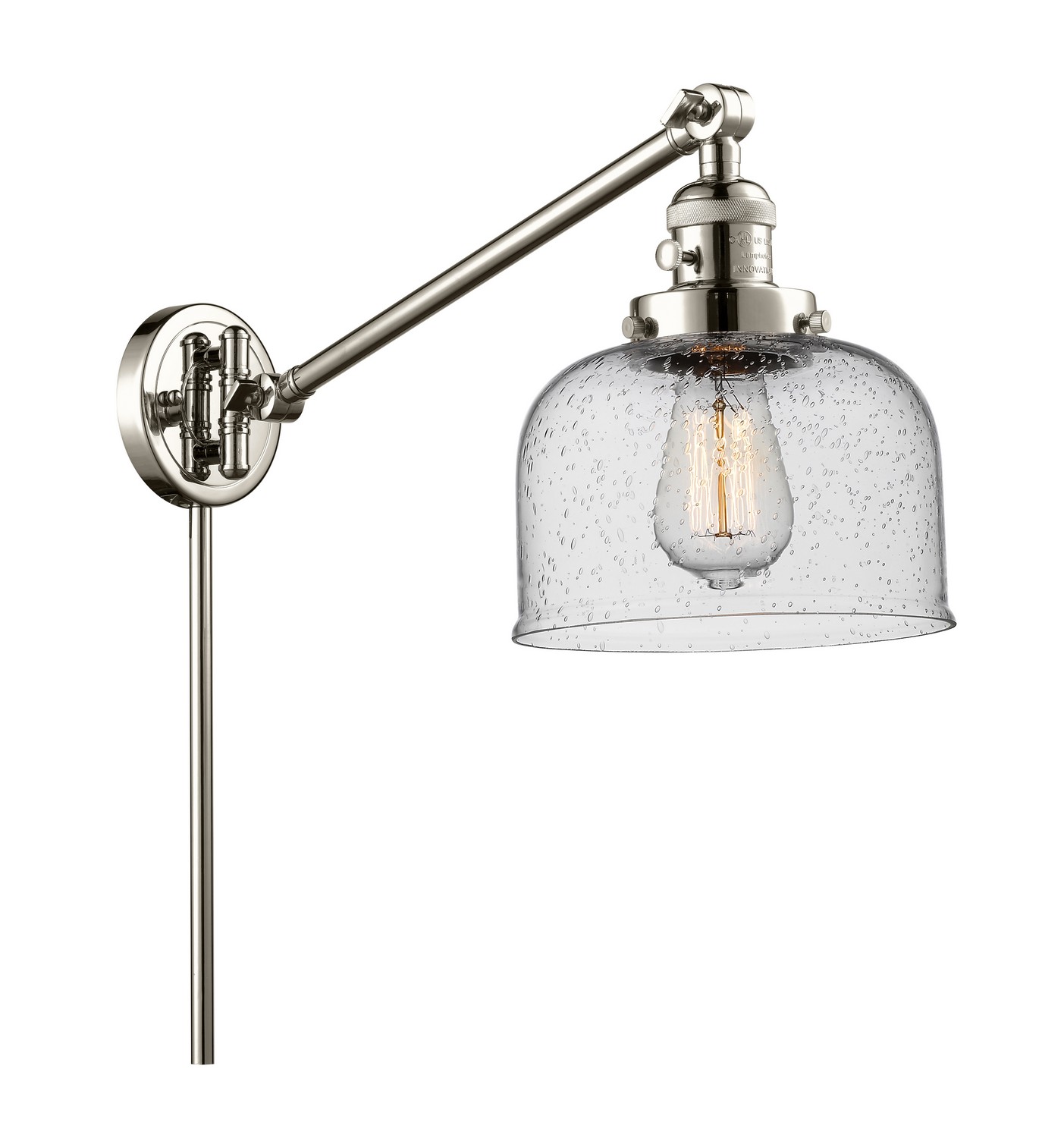 LED Swing Arm by Innovations - Franklin Restoration Collection, Polished Nickel Finish - 237-PN-G74-LED