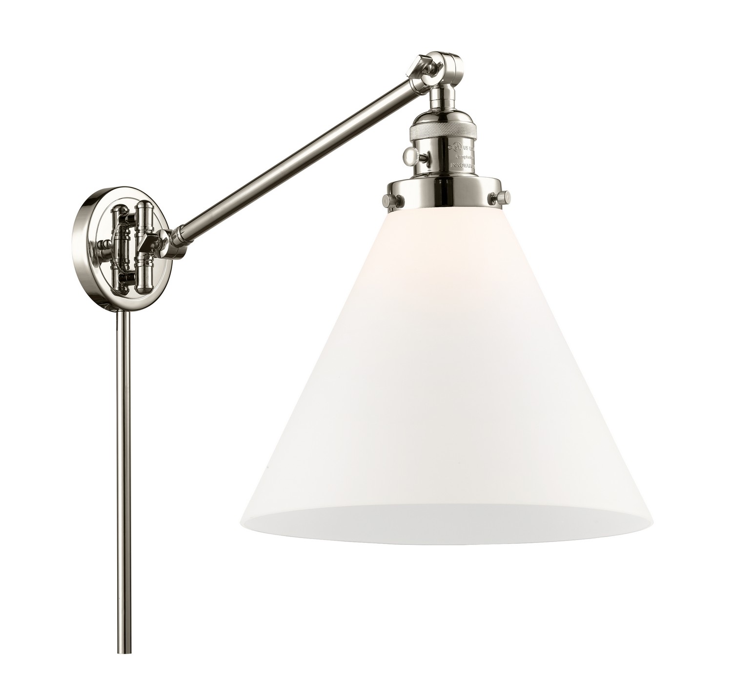 One Light Swing Arm by Innovations - Franklin Restoration Collection, Polished Nickel Finish - 237-PN-G41-L