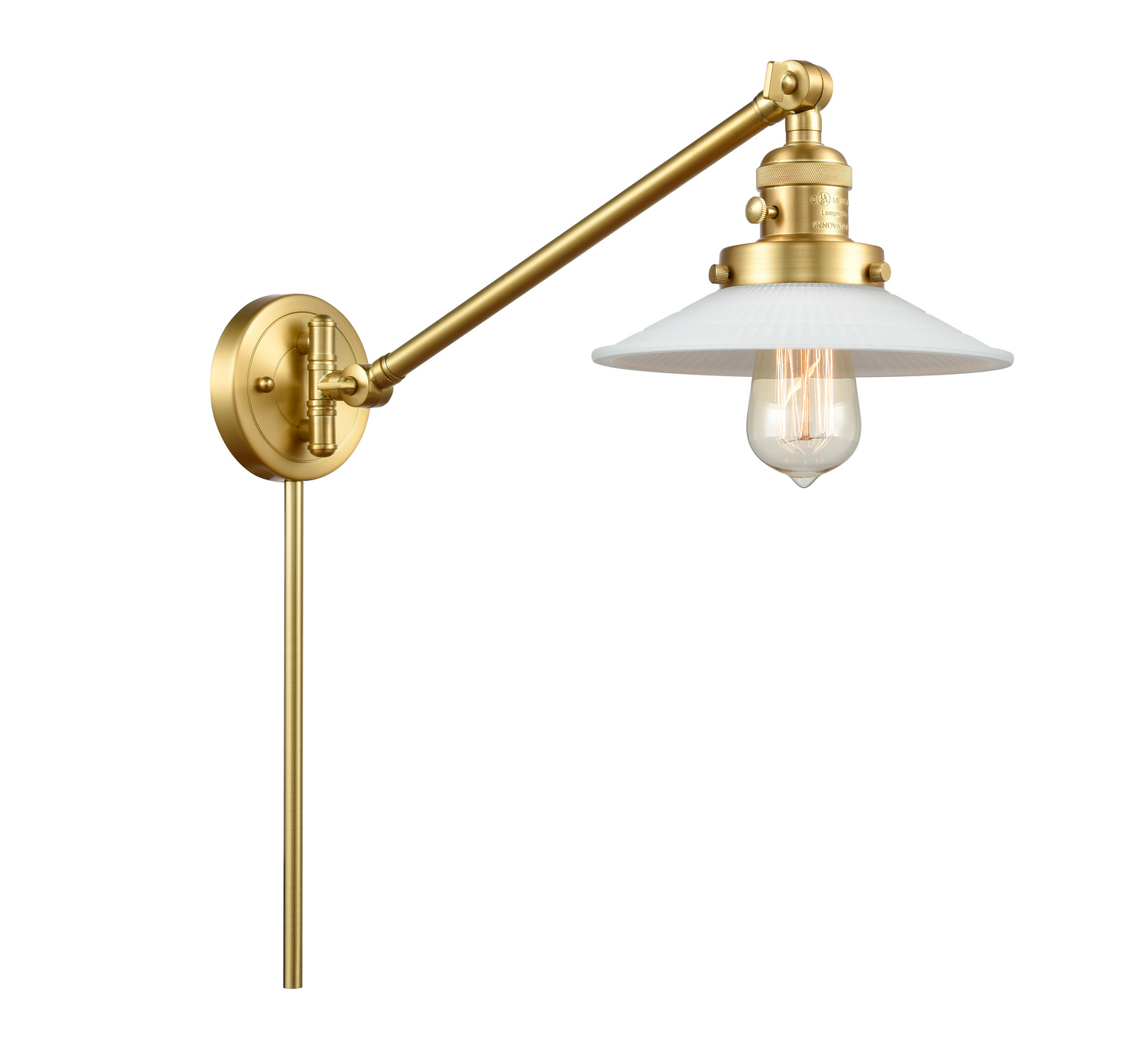 One Light Swing Arm by Innovations - Franklin Restoration Collection, Satin Gold Finish - 237-SG-G1