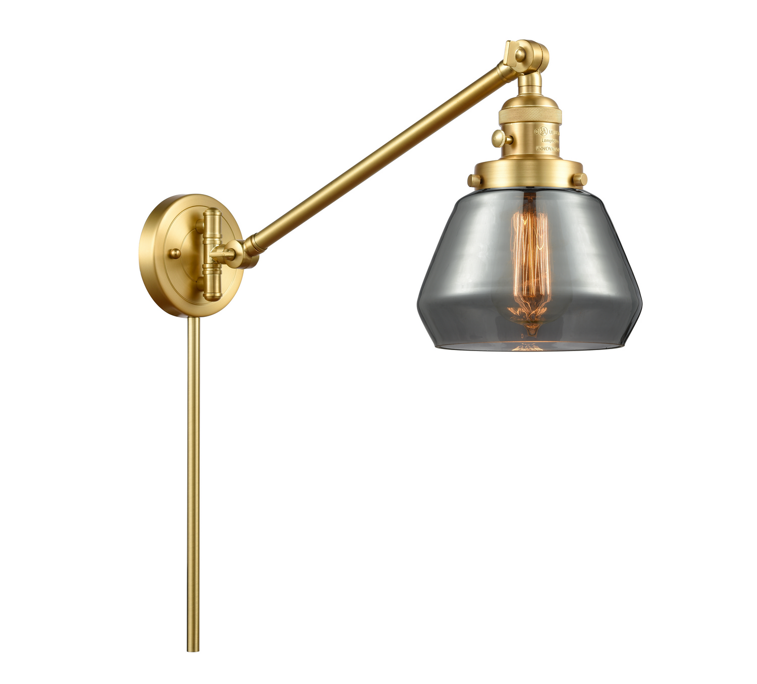 One Light Swing Arm by Innovations - Franklin Restoration Collection, Satin Gold Finish - 237-SG-G173