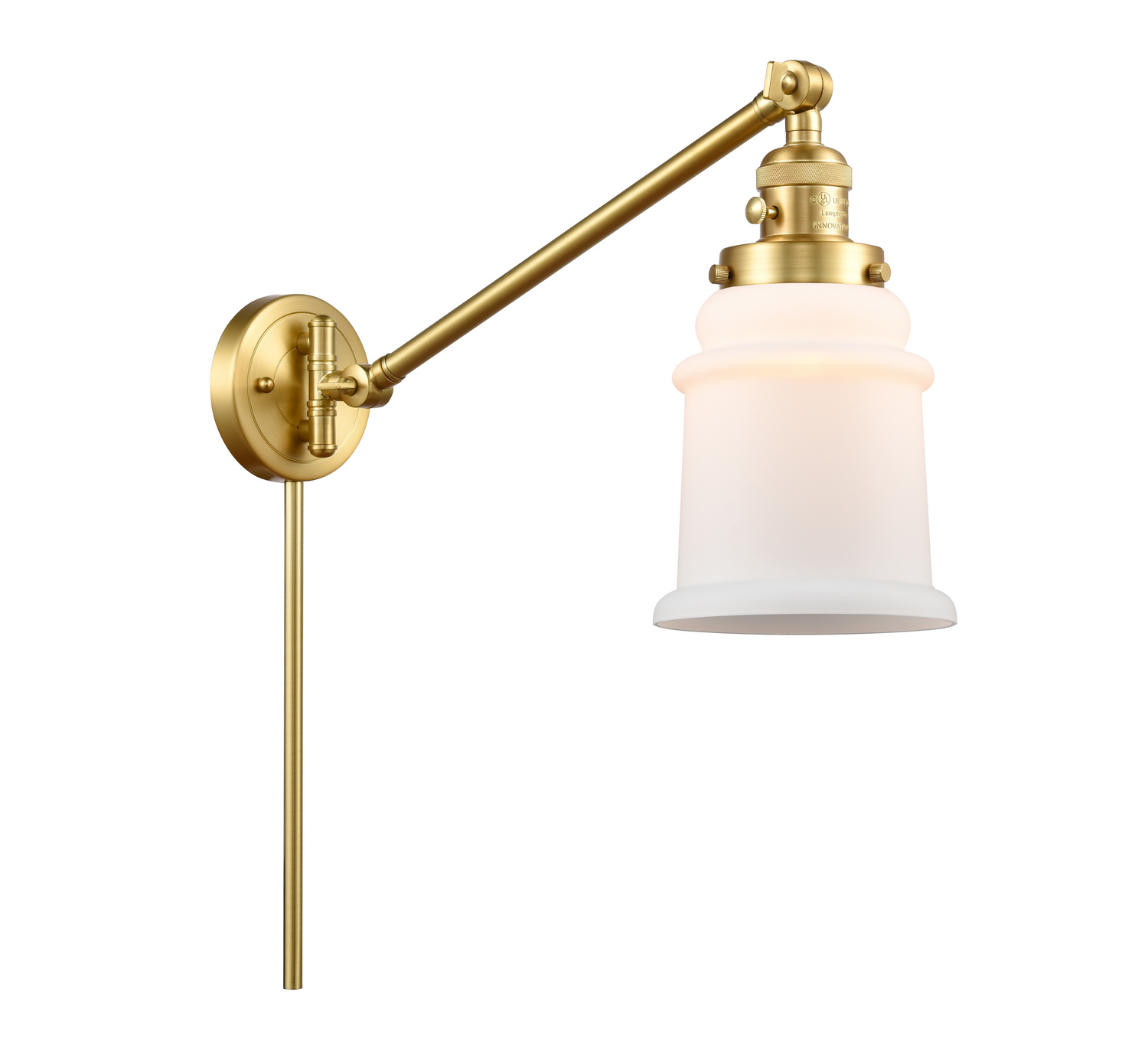 One Light Swing Arm by Innovations - Franklin Restoration Collection, Satin Gold Finish - 237-SG-G181