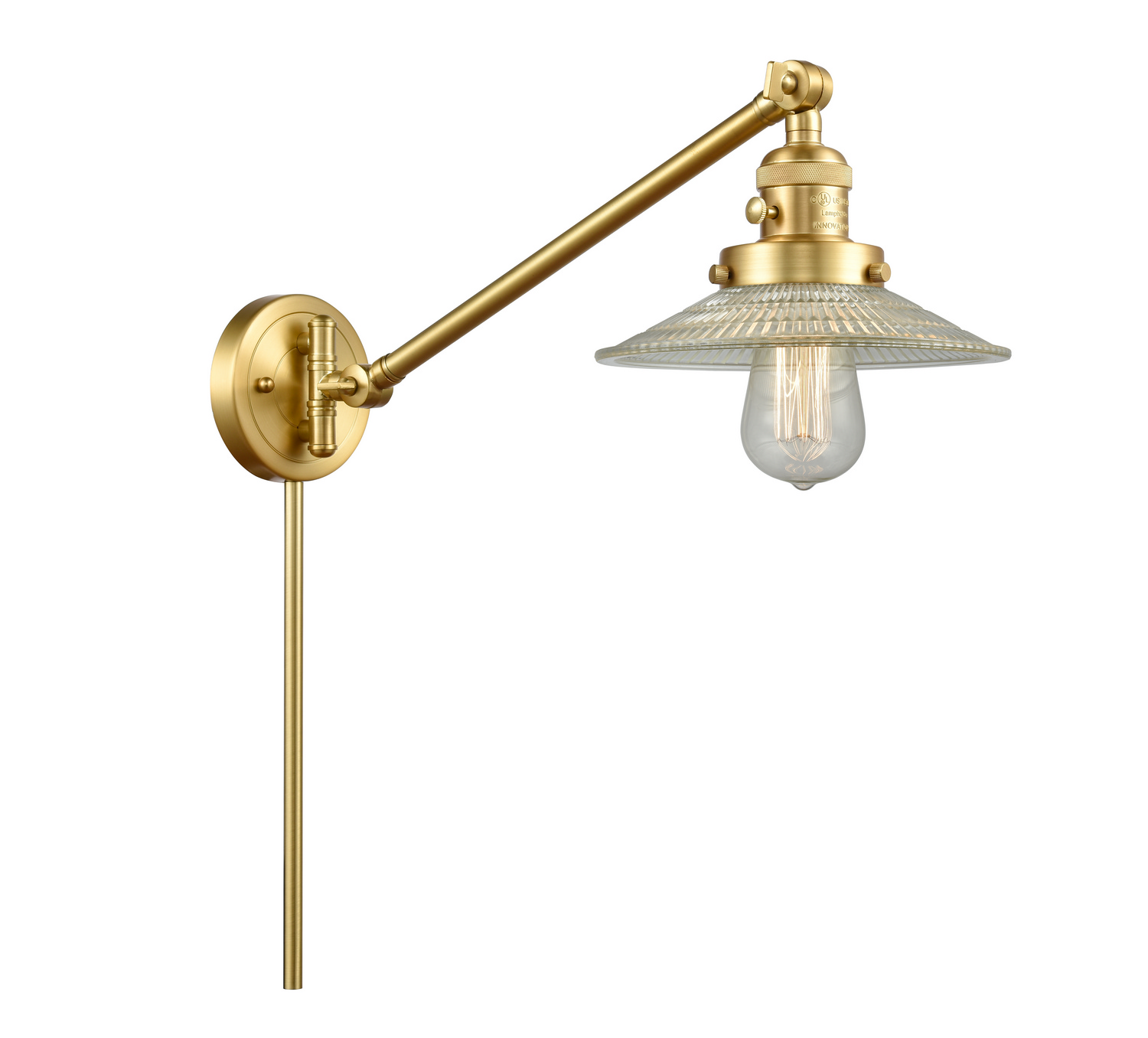 One Light Swing Arm by Innovations - Franklin Restoration Collection, Satin Gold Finish - 237-SG-G2
