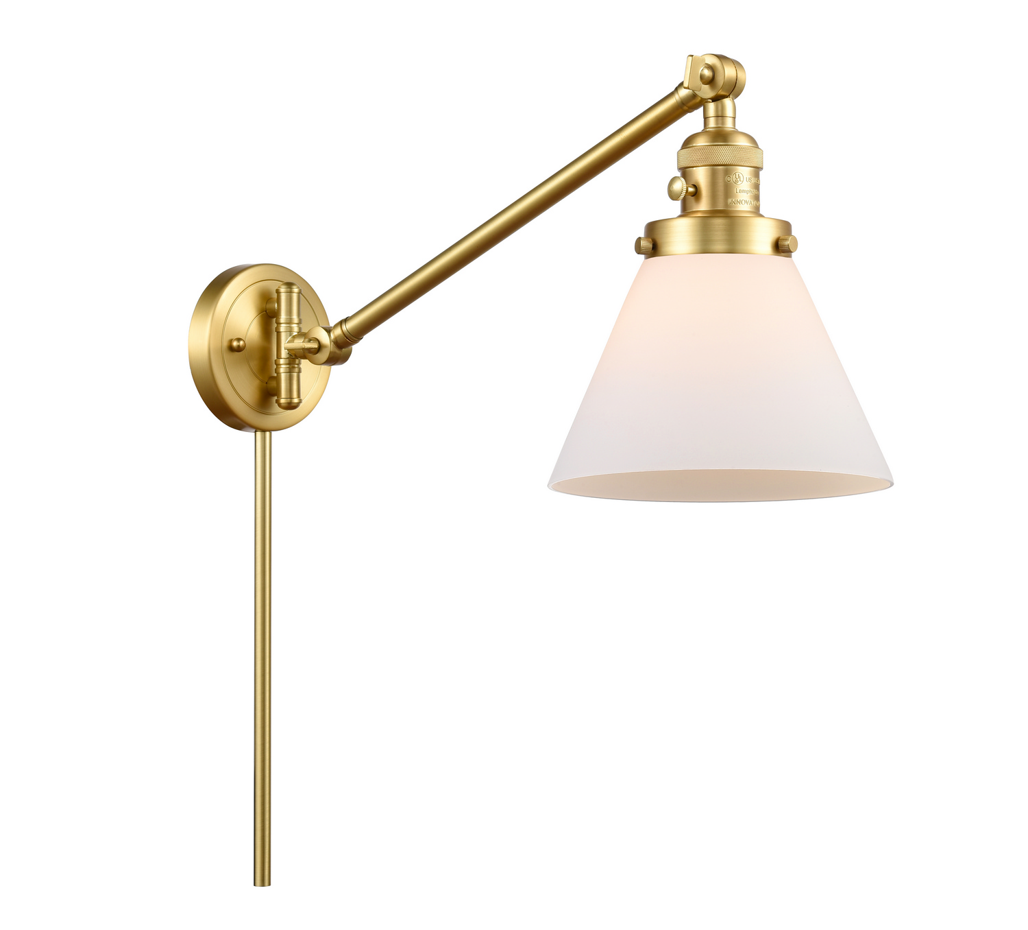 One Light Swing Arm by Innovations - Franklin Restoration Collection, Satin Gold Finish - 237-SG-G41