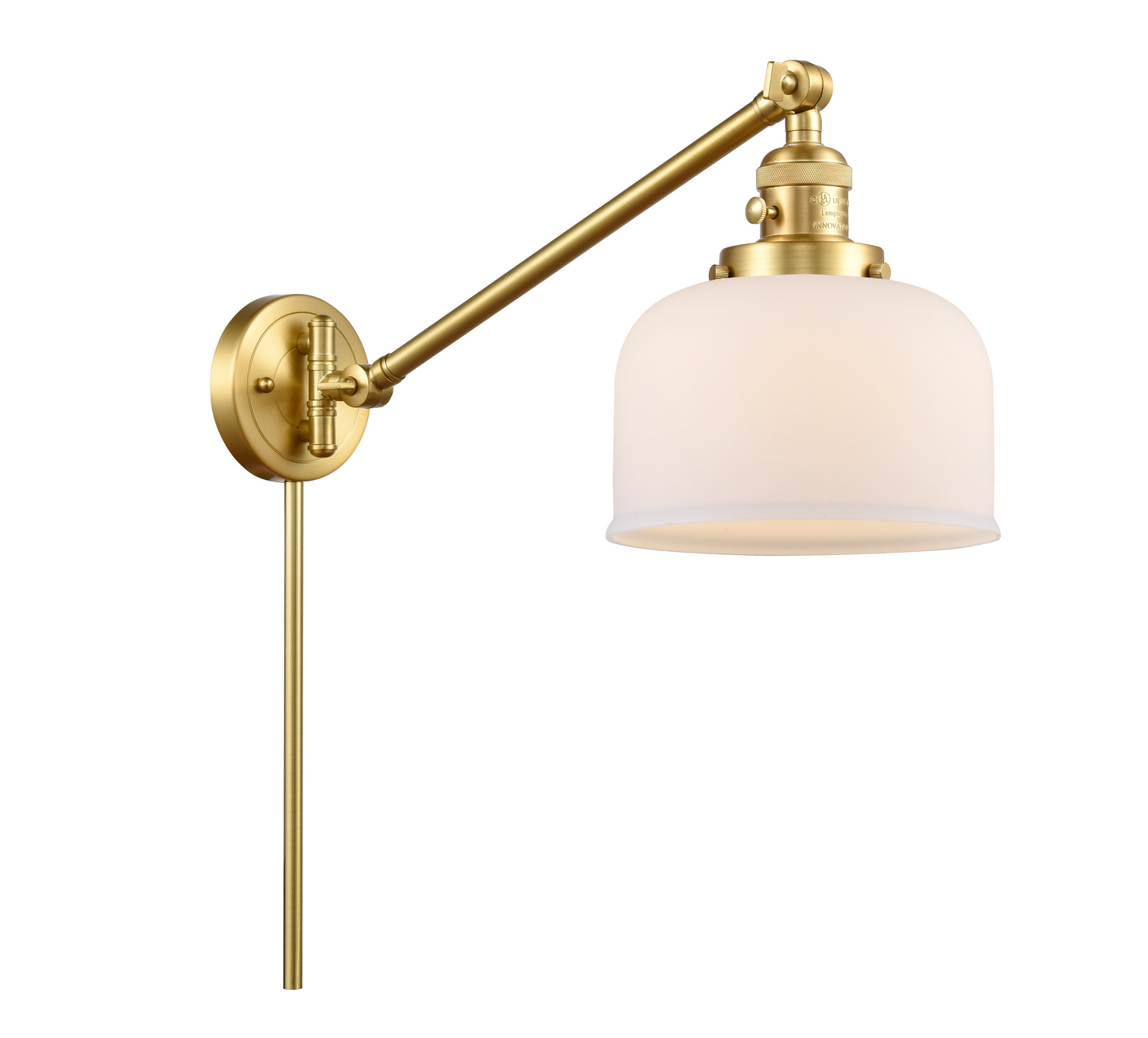 One Light Swing Arm by Innovations - Franklin Restoration Collection, Satin Gold Finish - 237-SG-G71