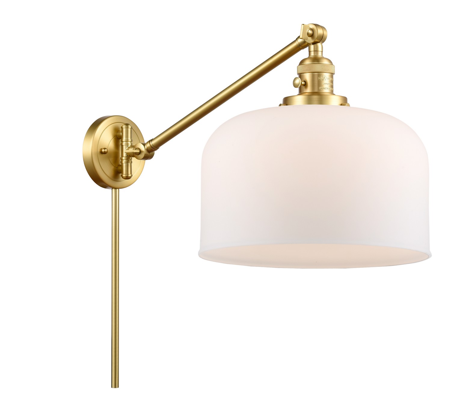 One Light Swing Arm by Innovations - Franklin Restoration Collection, Satin Gold Finish - 237-SG-G71-L