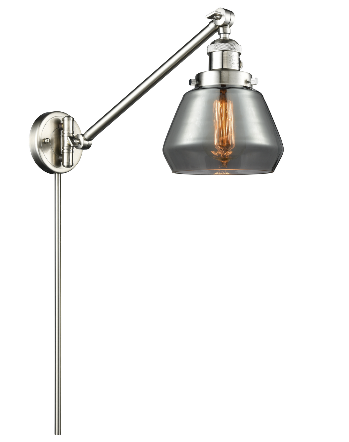 LED Swing Arm by Innovations - Franklin Restoration Collection, Brushed Satin Nickel Finish - 237-SN-G173-LED