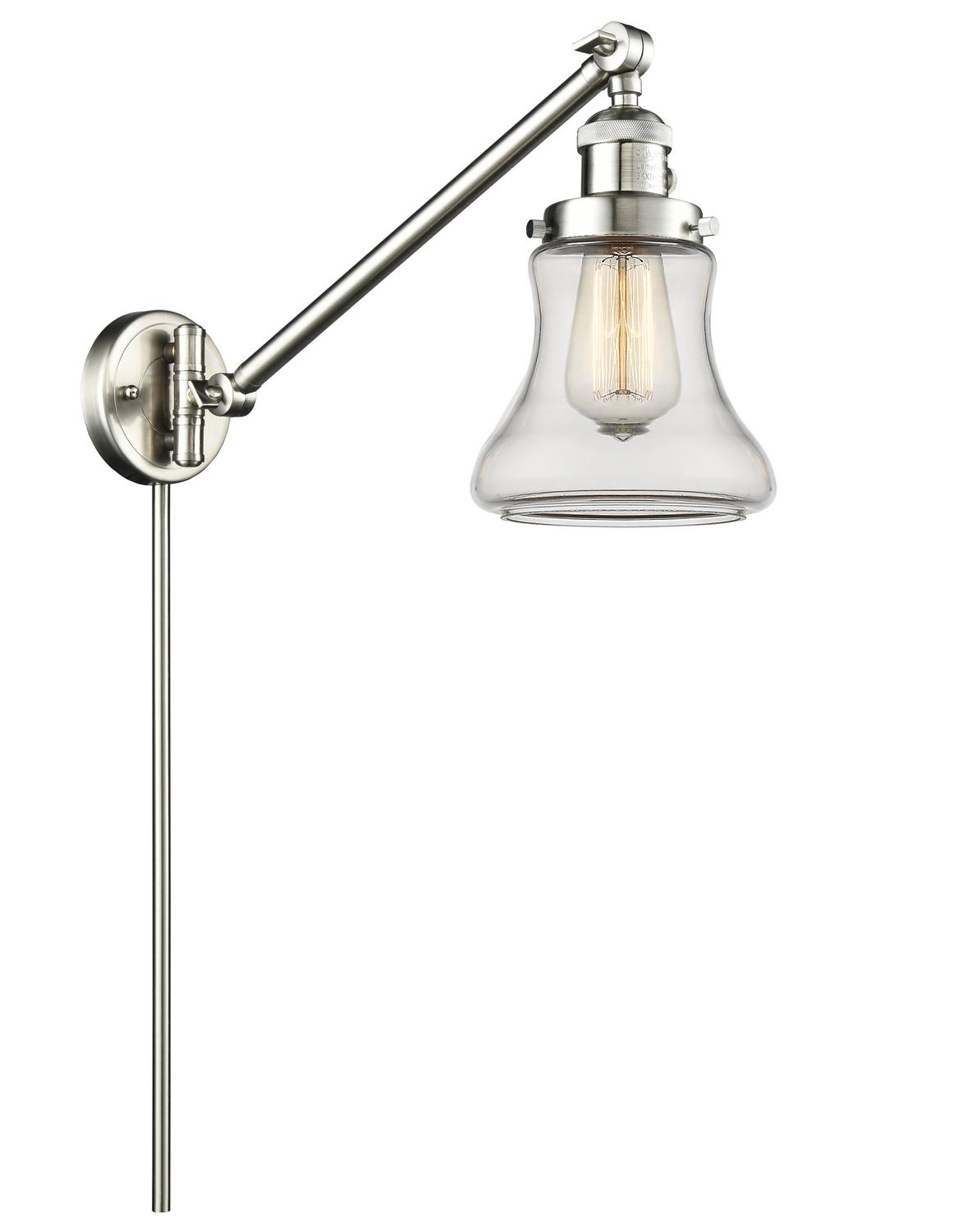 LED Swing Arm by Innovations - Franklin Restoration Collection, Brushed Satin Nickel Finish - 237-SN-G192-LED