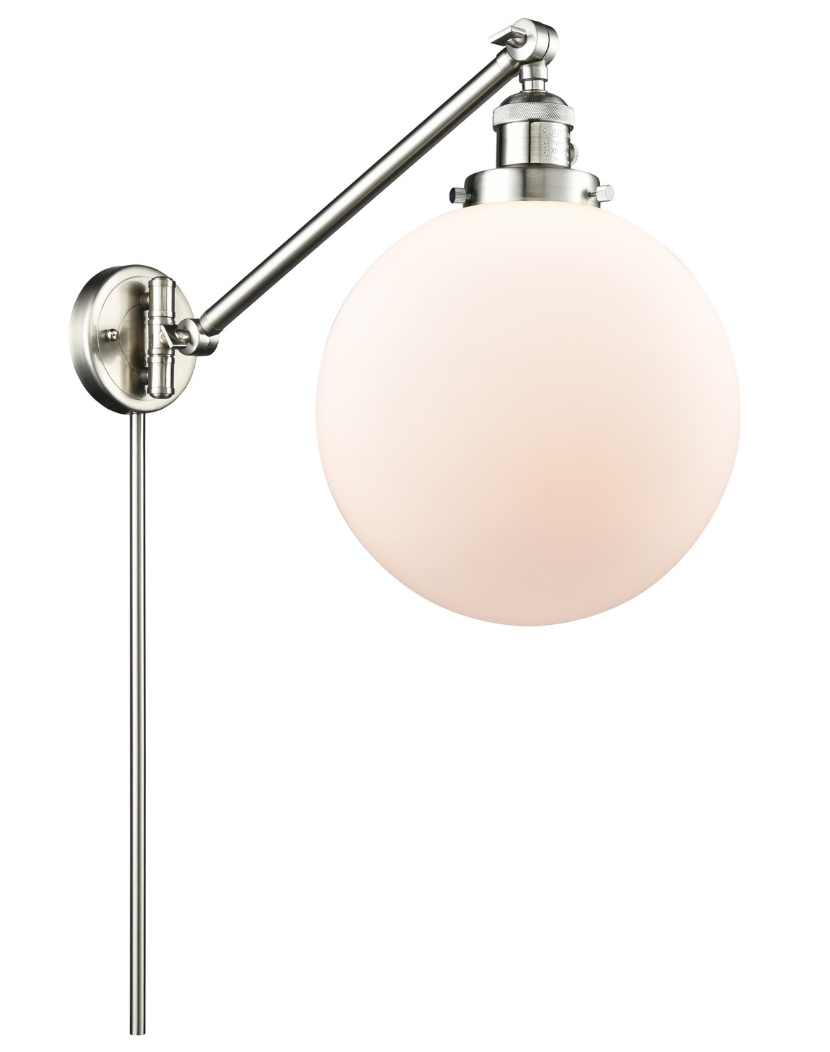 LED Swing Arm by Innovations - Franklin Restoration Collection, Brushed Satin Nickel Finish - 237-SN-G201-10-LED
