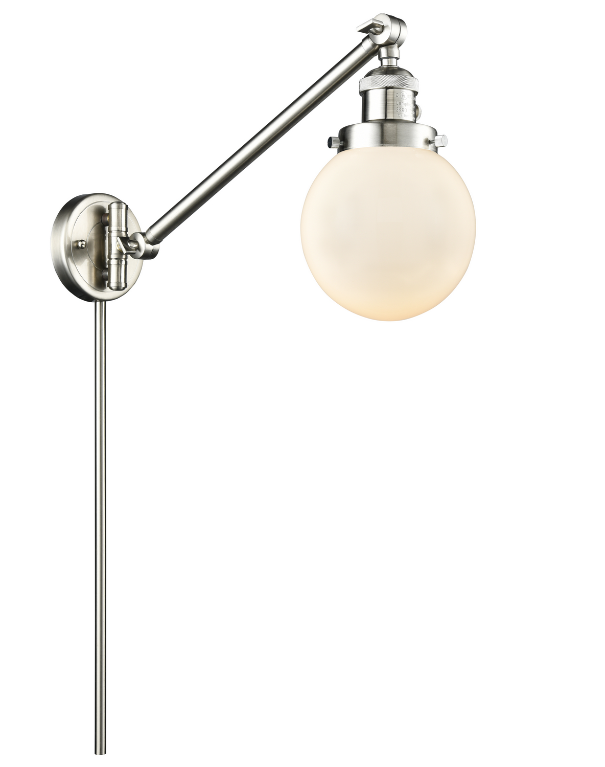 LED Swing Arm by Innovations - Franklin Restoration Collection, Brushed Satin Nickel Finish - 237-SN-G201-6-LED