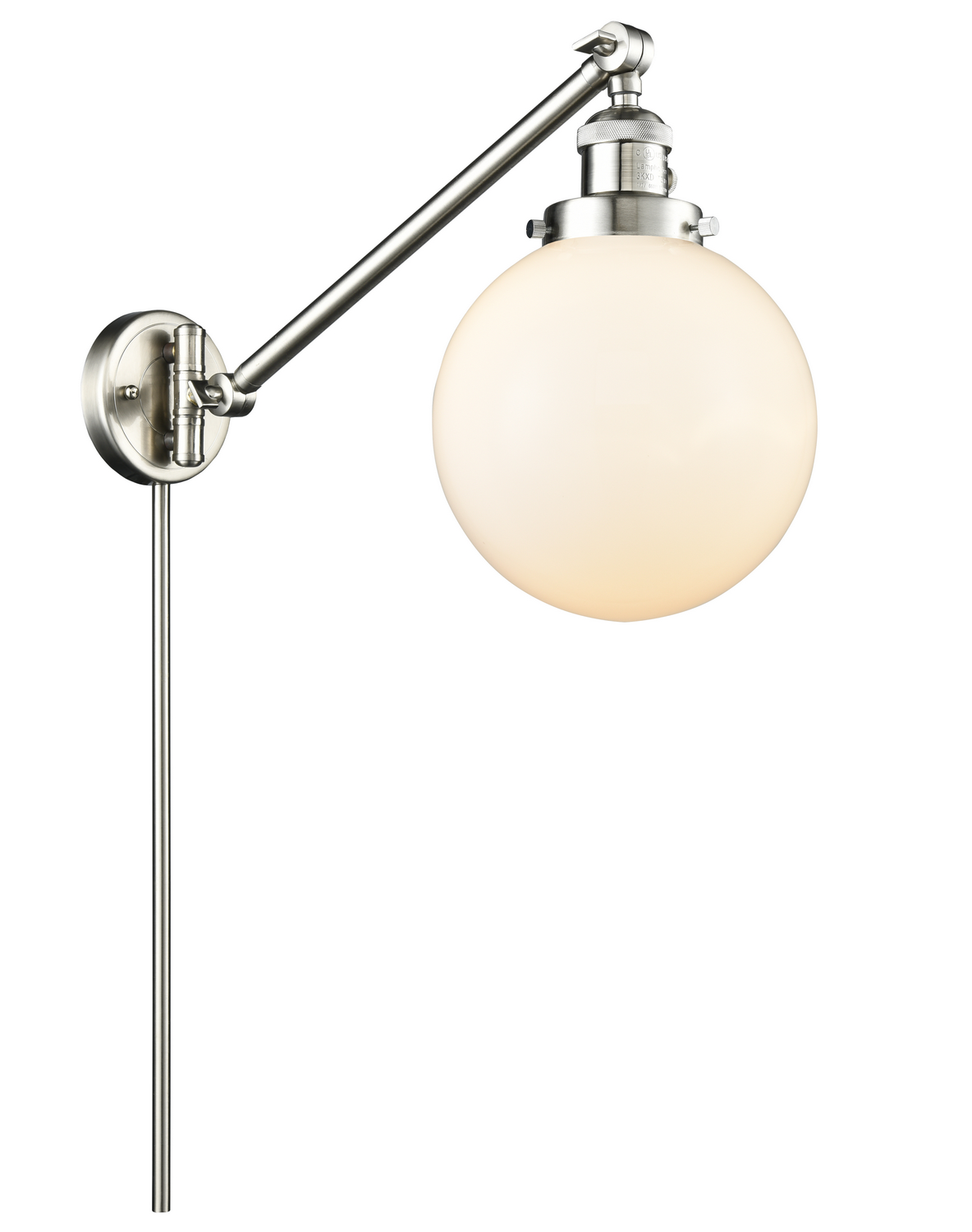 LED Swing Arm by Innovations - Franklin Restoration Collection, Brushed Satin Nickel Finish - 237-SN-G201-8-LED