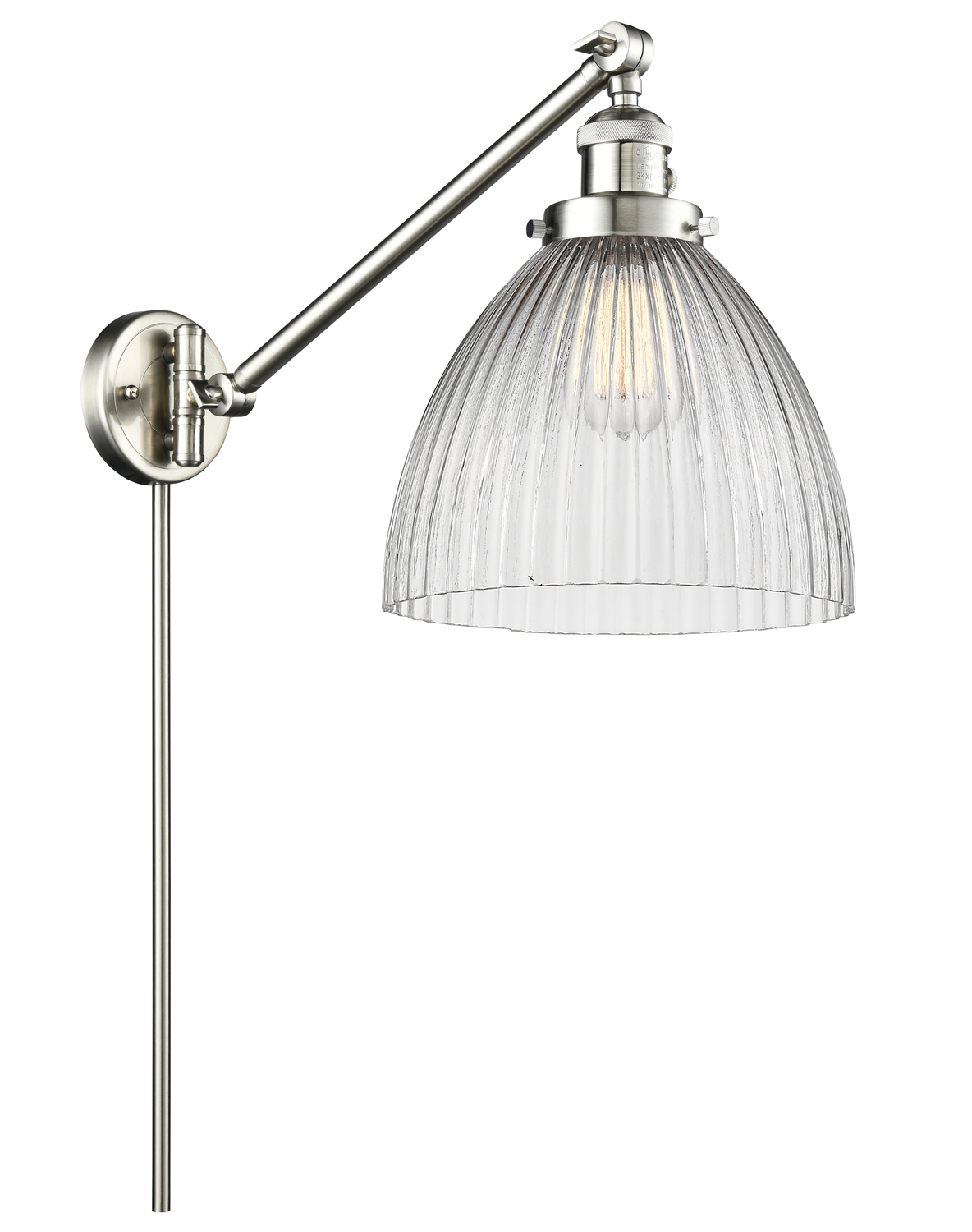 LED Swing Arm by Innovations - Franklin Restoration Collection, Brushed Satin Nickel Finish - 237-SN-G222-LED