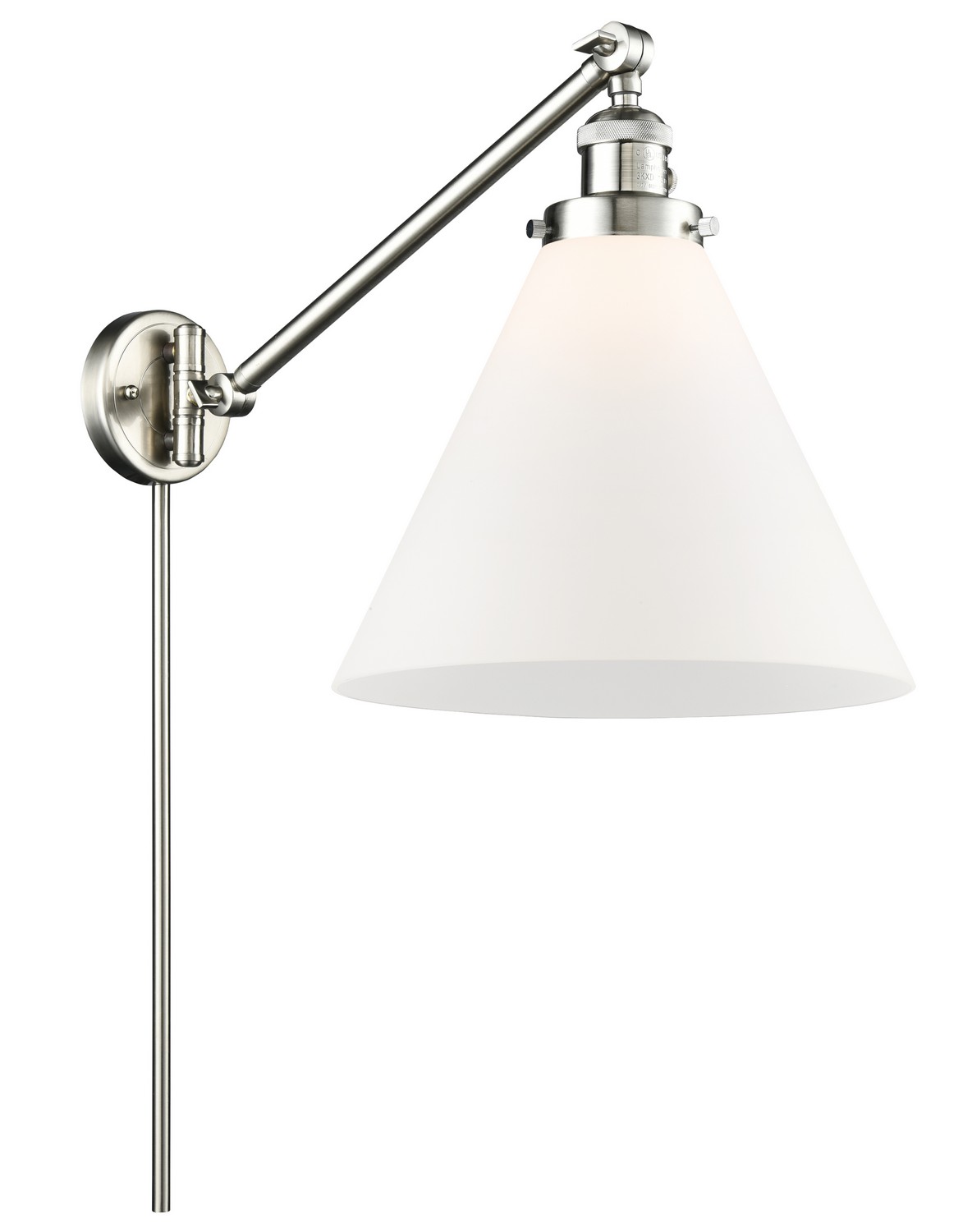 One Light Swing Arm by Innovations - Franklin Restoration Collection, Brushed Satin Nickel Finish - 237-SN-G41-L