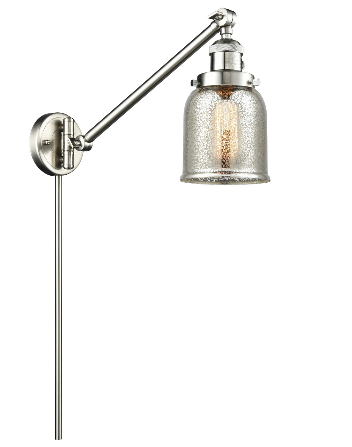 LED Swing Arm by Innovations - Franklin Restoration Collection, Brushed Satin Nickel Finish - 237-SN-G58-LED