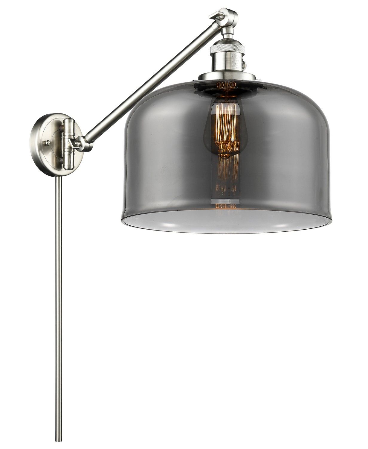 LED Swing Arm by Innovations - Franklin Restoration Collection, Brushed Satin Nickel Finish - 237-SN-G73-L-LED