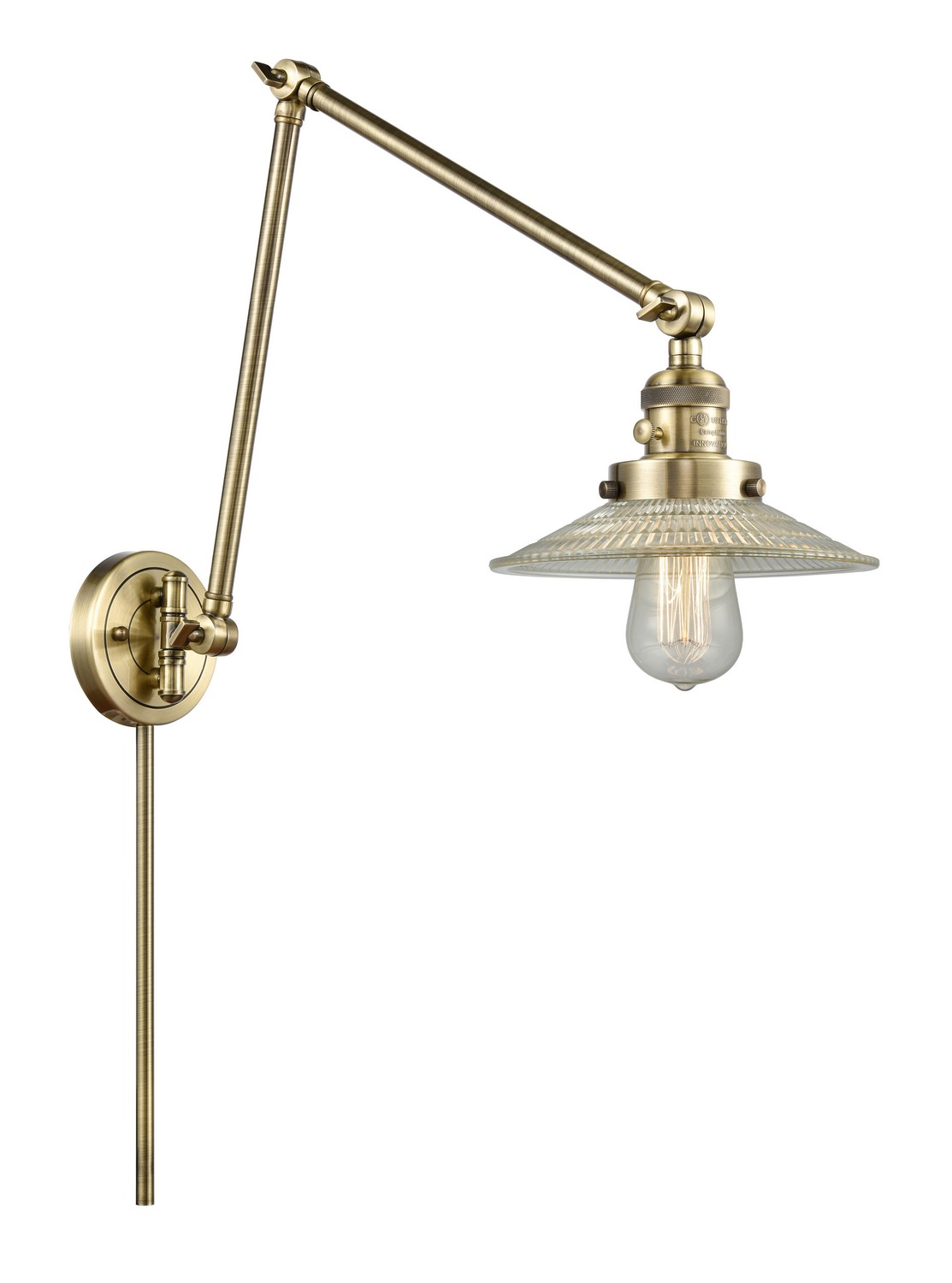 LED Swing Arm by Innovations - Franklin Restoration Collection, Antique Brass Finish - 238-AB-G2-LED