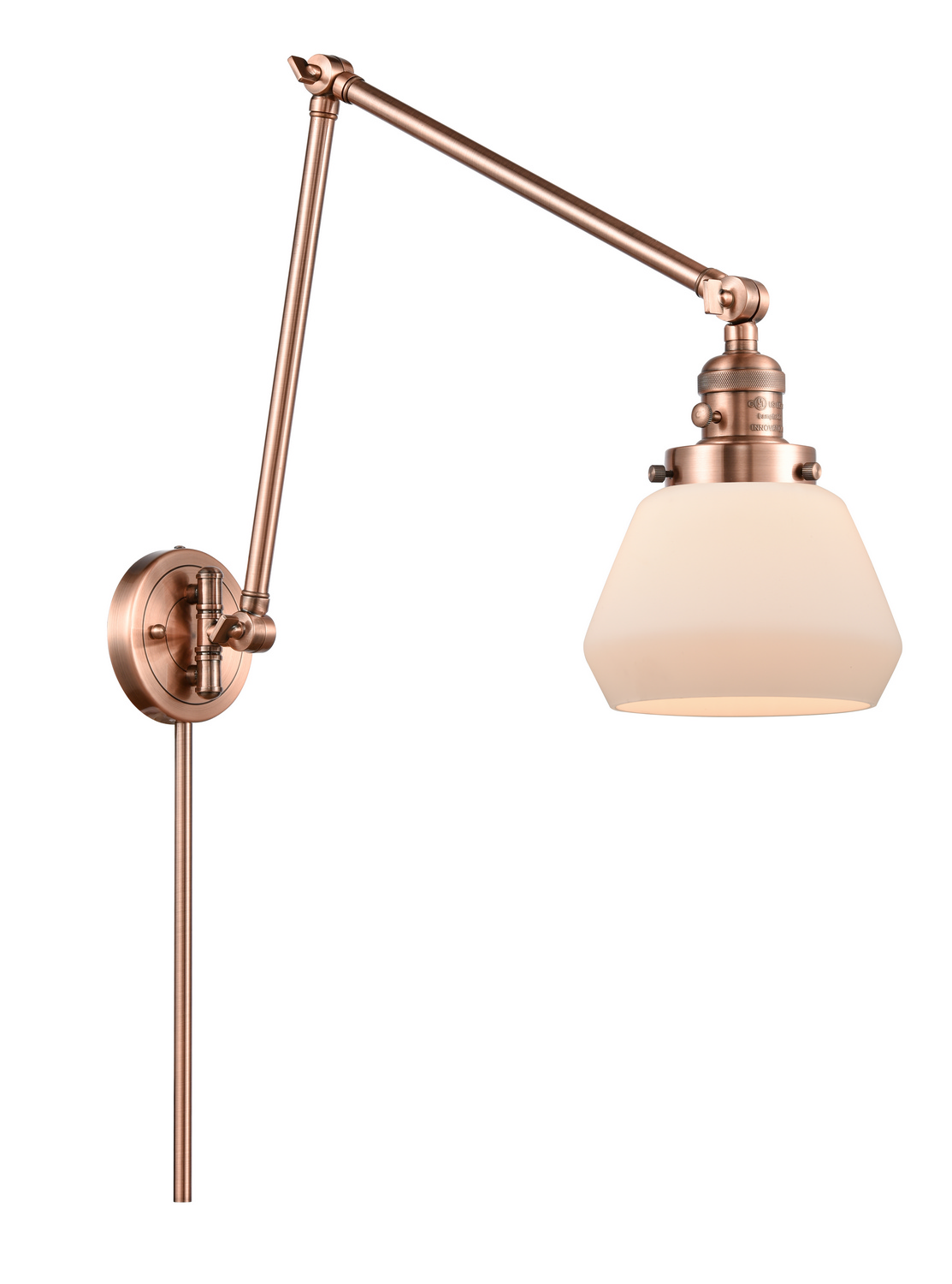 One Light Swing Arm by Innovations - Franklin Restoration Collection, Antique Copper Finish - 238-AC-G171