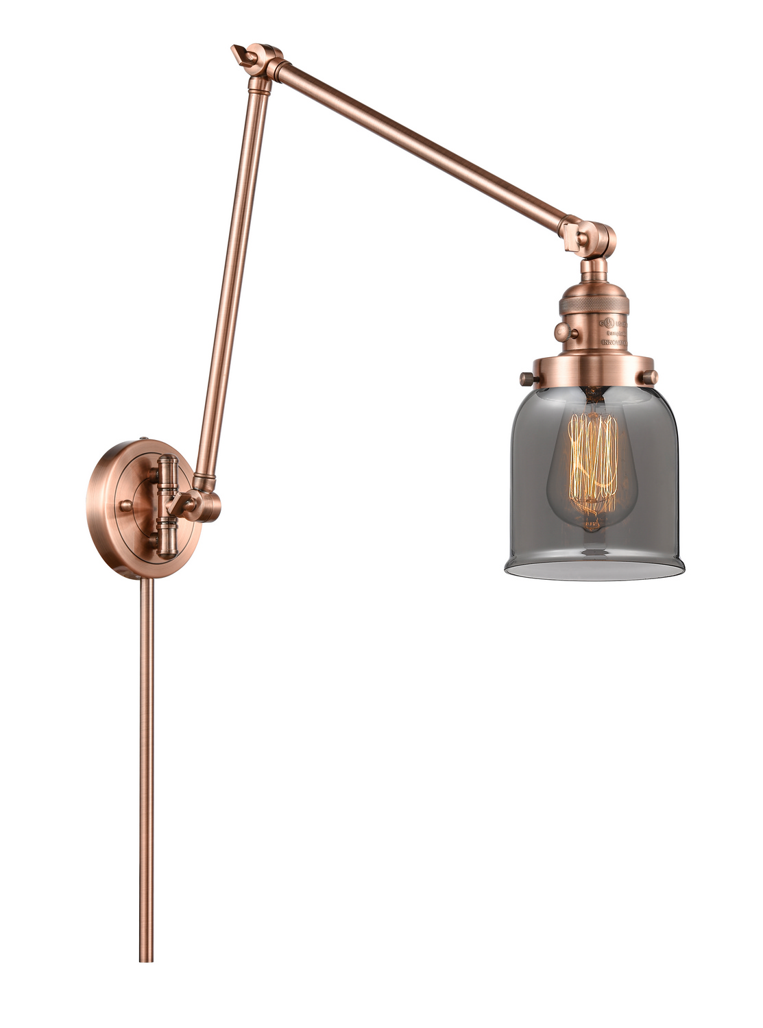 One Light Swing Arm by Innovations - Franklin Restoration Collection, Antique Copper Finish - 238-AC-G53