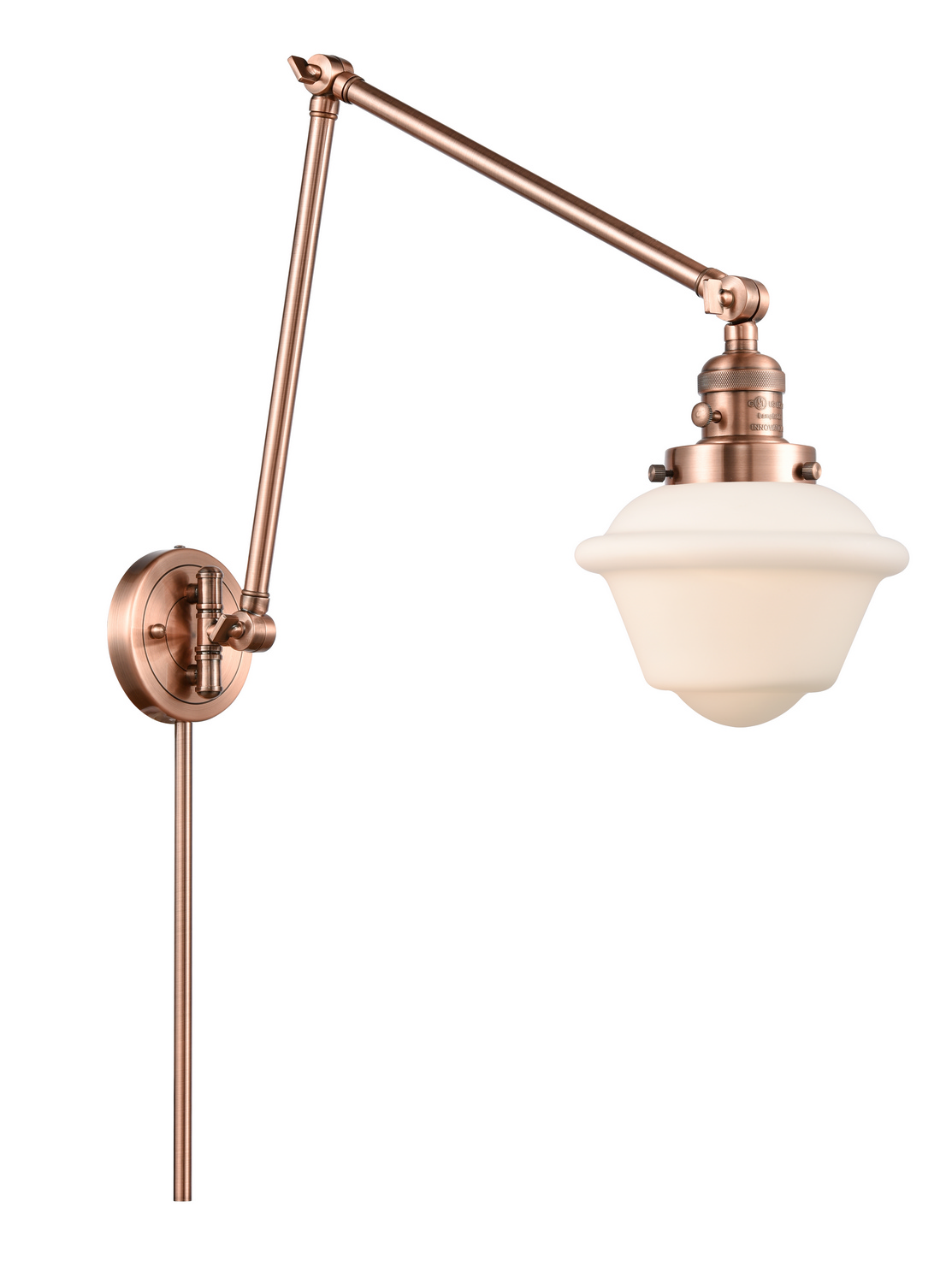 One Light Swing Arm by Innovations - Franklin Restoration Collection, Antique Copper Finish - 238-AC-G531