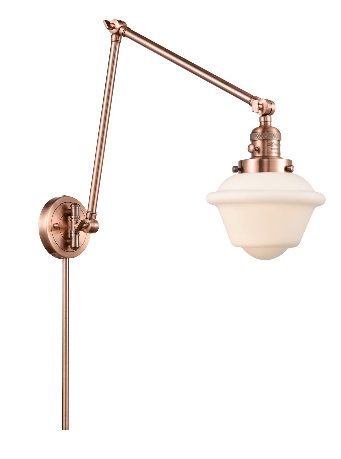 LED Swing Arm by Innovations - Franklin Restoration Collection, Antique Copper Finish - 238-AC-G531-LED