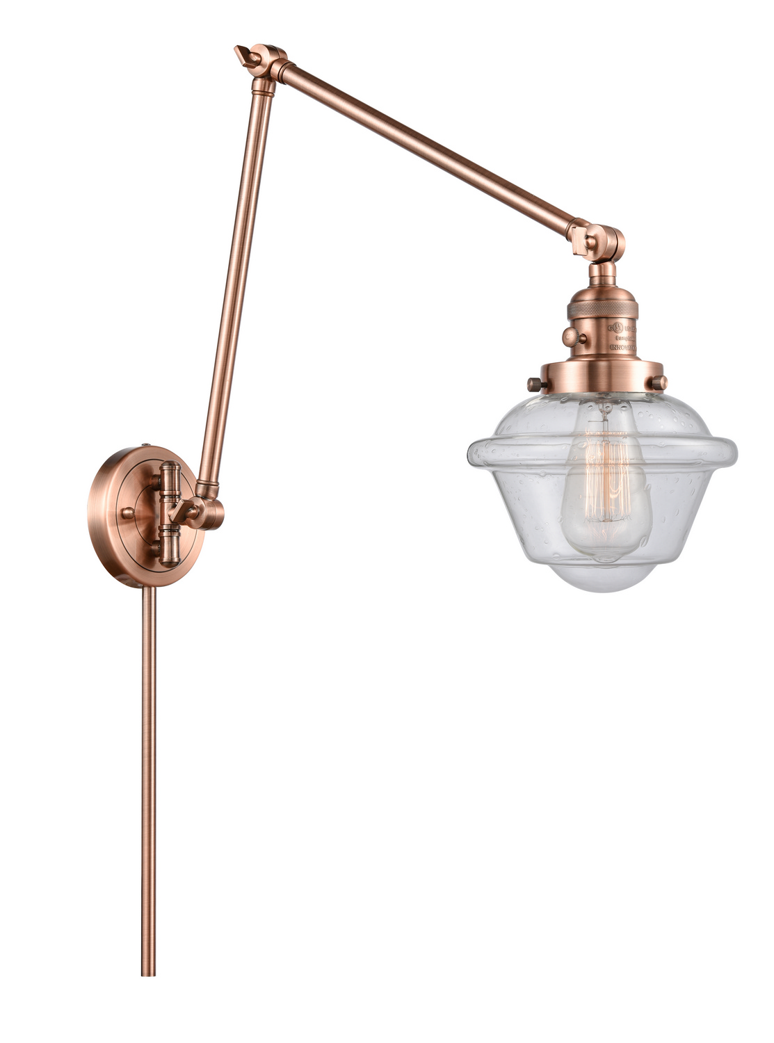 One Light Swing Arm by Innovations - Franklin Restoration Collection, Antique Copper Finish - 238-AC-G534