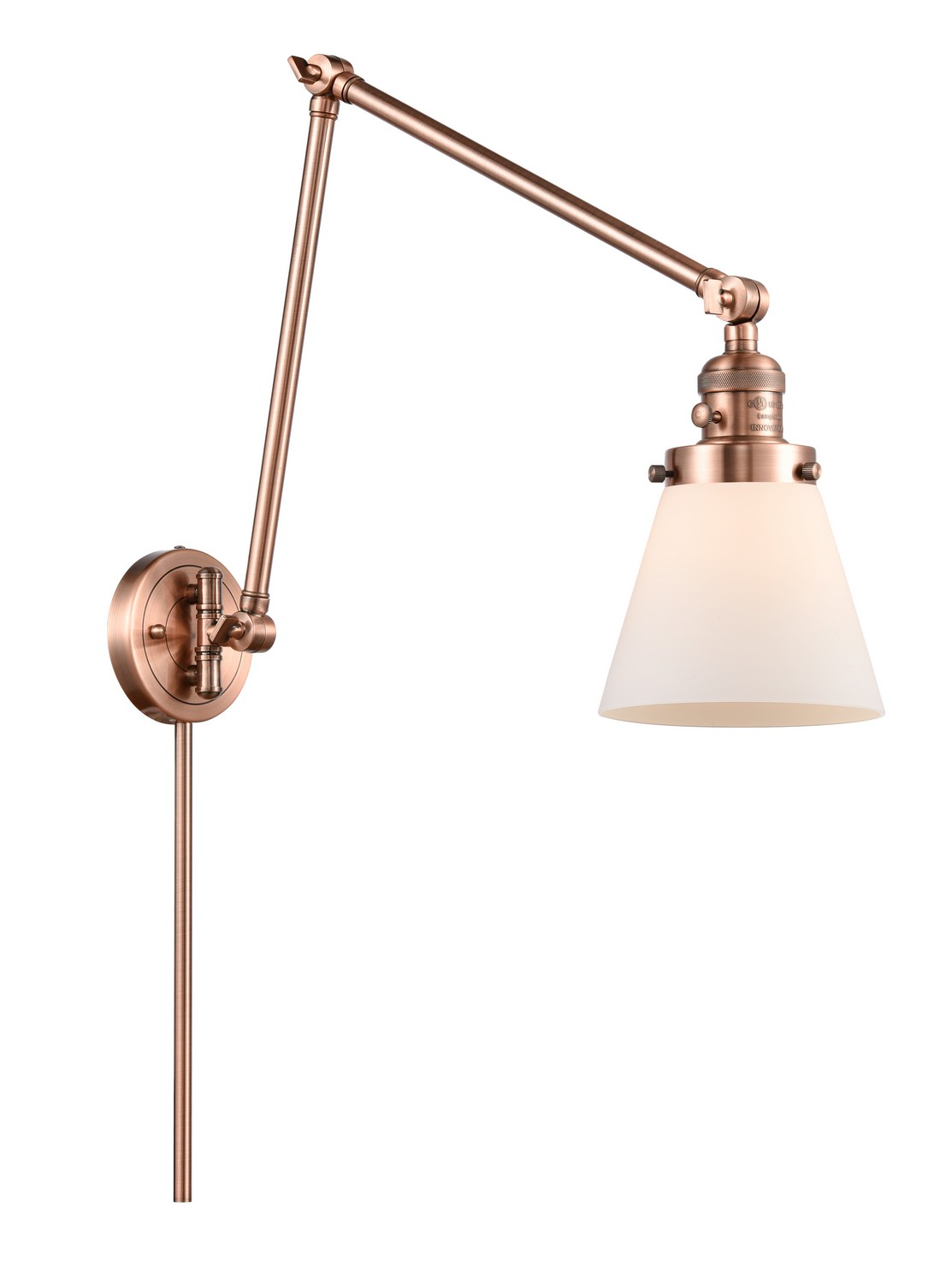 LED Swing Arm by Innovations - Franklin Restoration Collection, Antique Copper Finish - 238-AC-G61-LED
