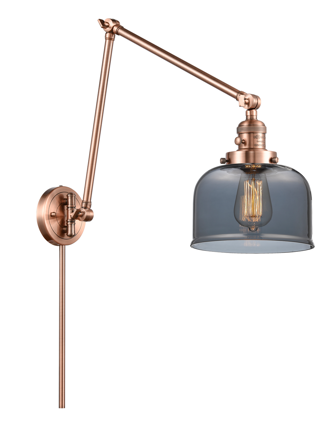 One Light Swing Arm by Innovations - Franklin Restoration Collection, Antique Copper Finish - 238-AC-G73
