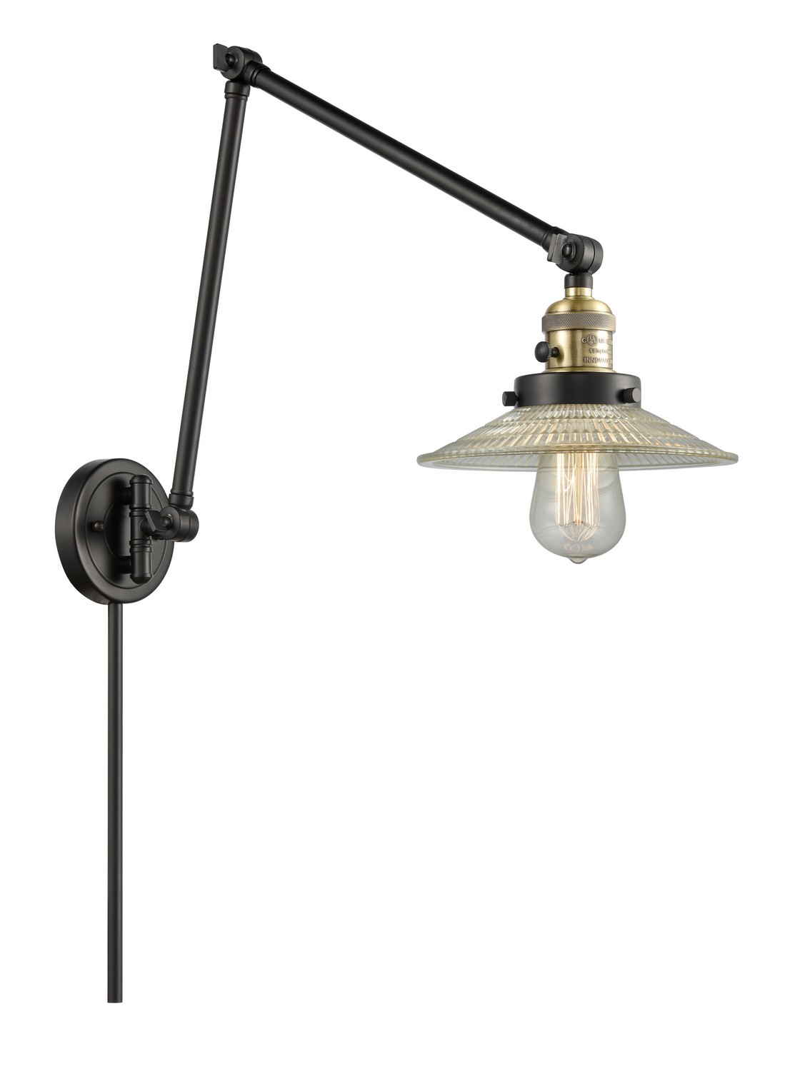 LED Swing Arm by Innovations - Franklin Restoration Collection, Black Antique Brass Finish - 238-BAB-G2-LED
