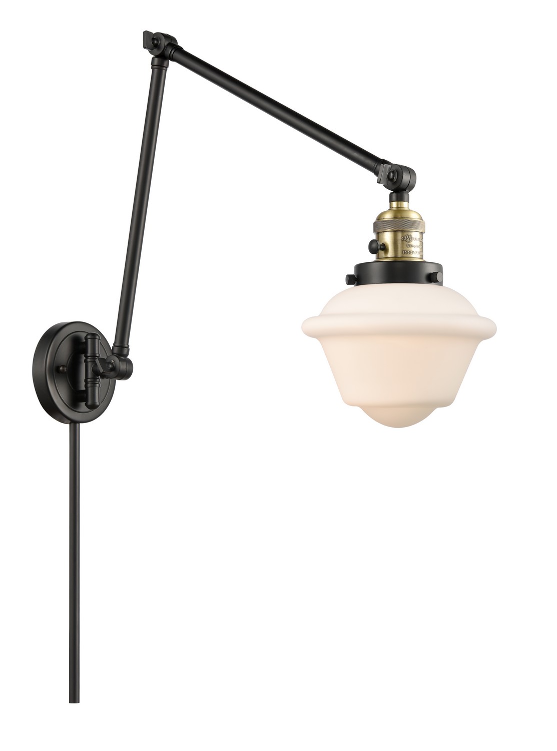 LED Swing Arm by Innovations - Franklin Restoration Collection, Black Antique Brass Finish - 238-BAB-G531-LED