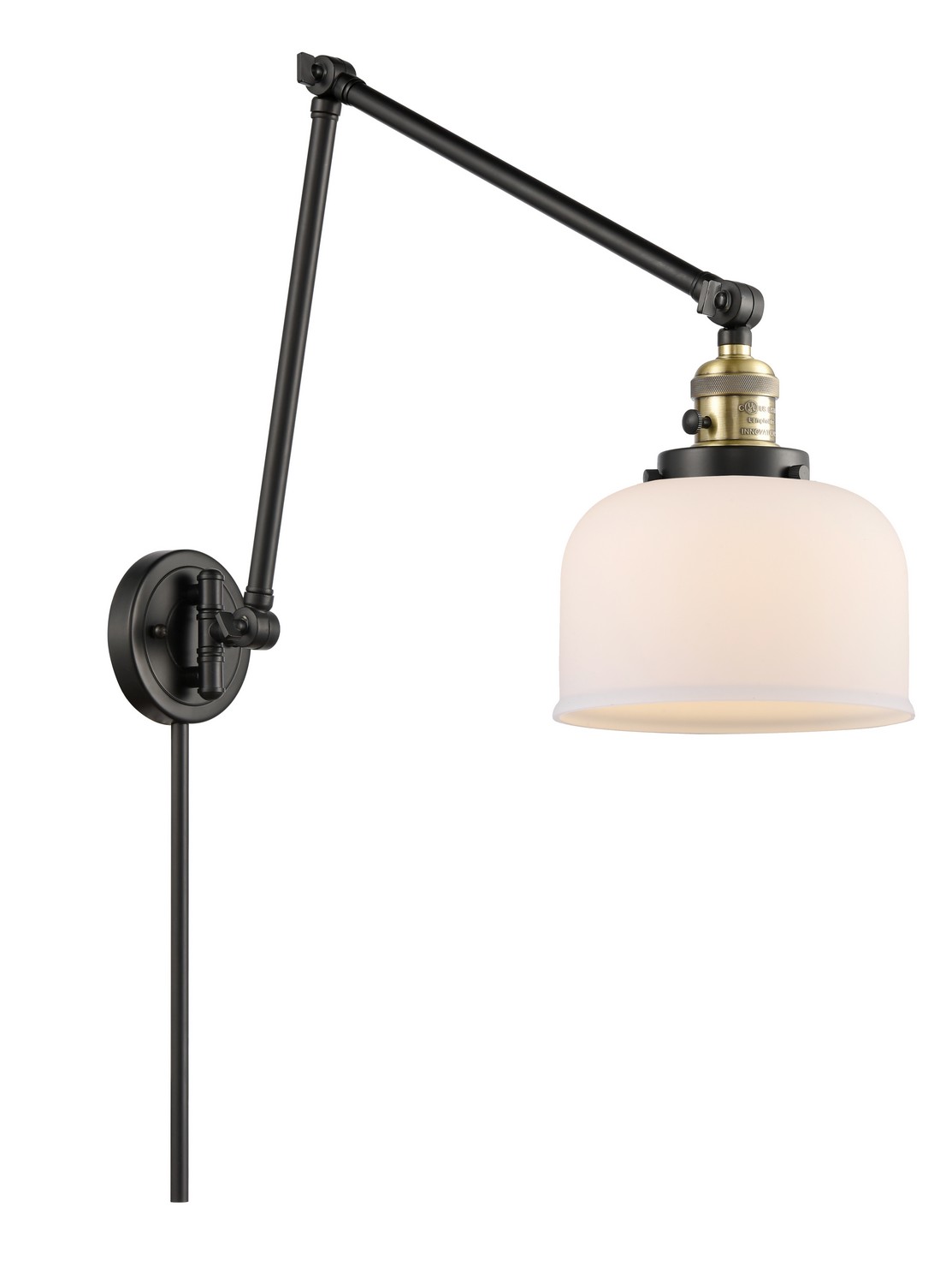LED Swing Arm by Innovations - Franklin Restoration Collection, Black Antique Brass Finish - 238-BAB-G71-LED