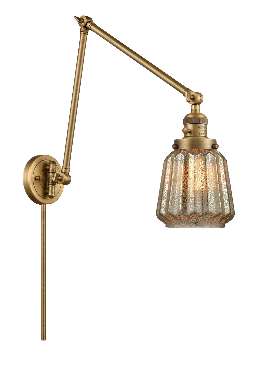 One Light Swing Arm by Innovations - Franklin Restoration Collection, Brushed Brass Finish - 238-BB-G146