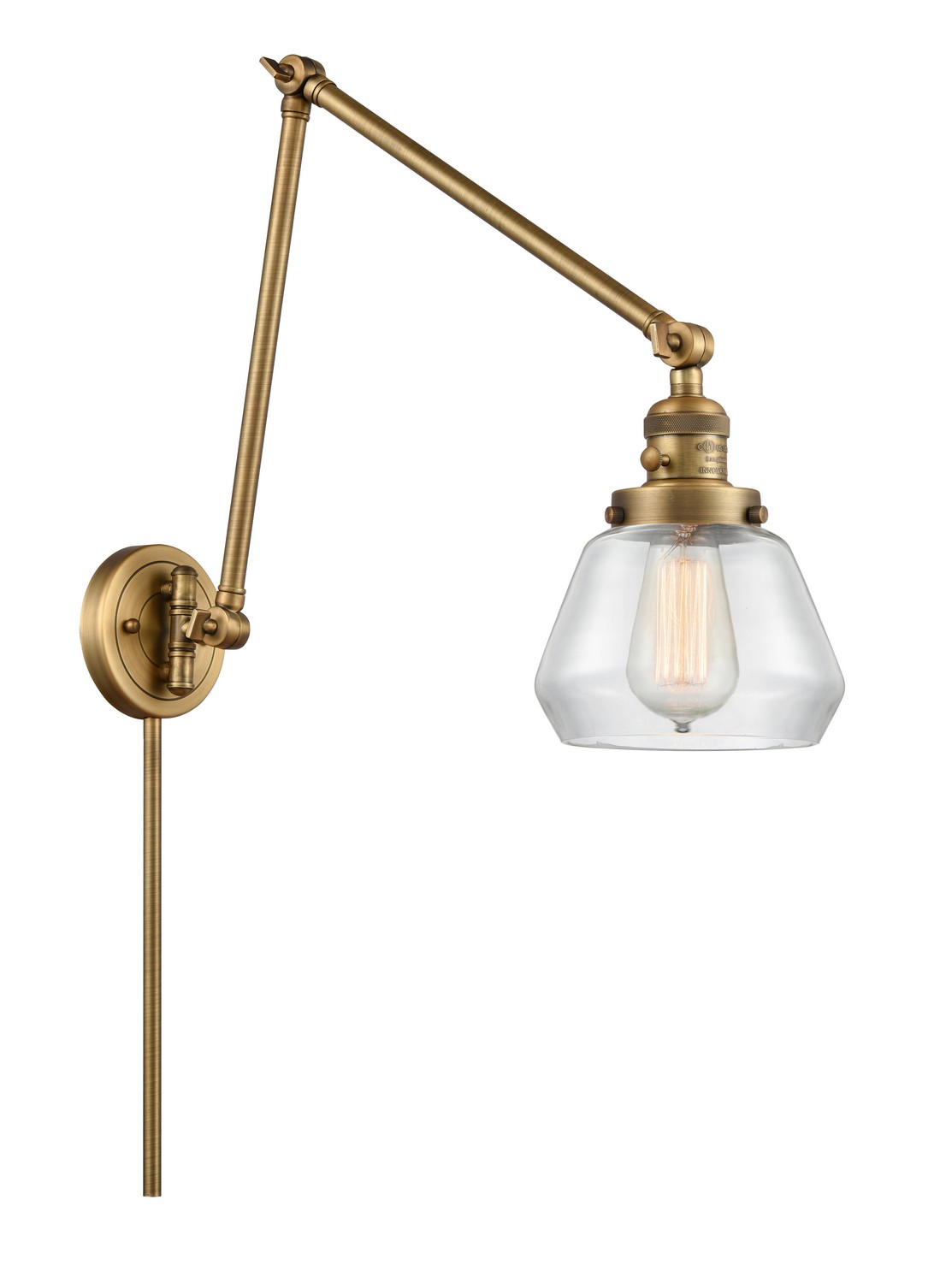 LED Swing Arm by Innovations - Franklin Restoration Collection, Brushed Brass Finish - 238-BB-G172-LED
