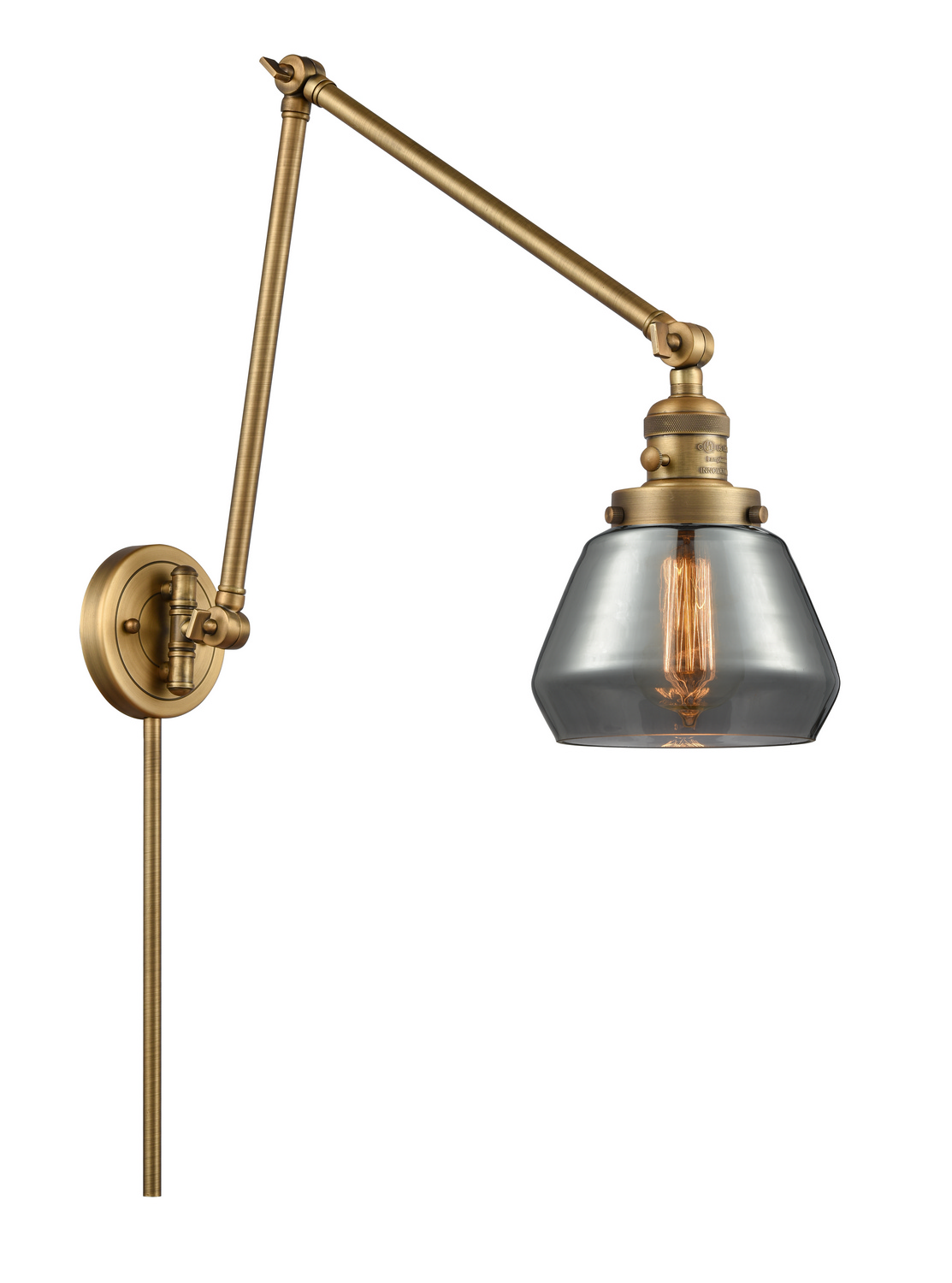 One Light Swing Arm by Innovations - Franklin Restoration Collection, Brushed Brass Finish - 238-BB-G173