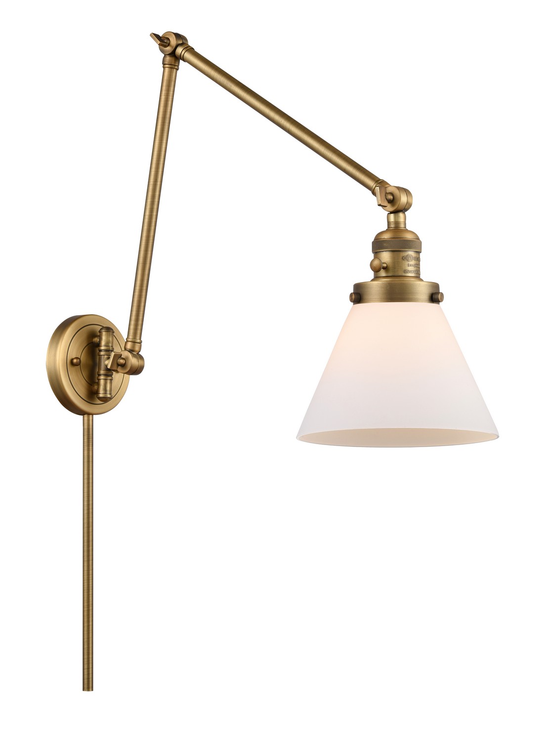 LED Swing Arm by Innovations - Franklin Restoration Collection, Brushed Brass Finish - 238-BB-G41-LED