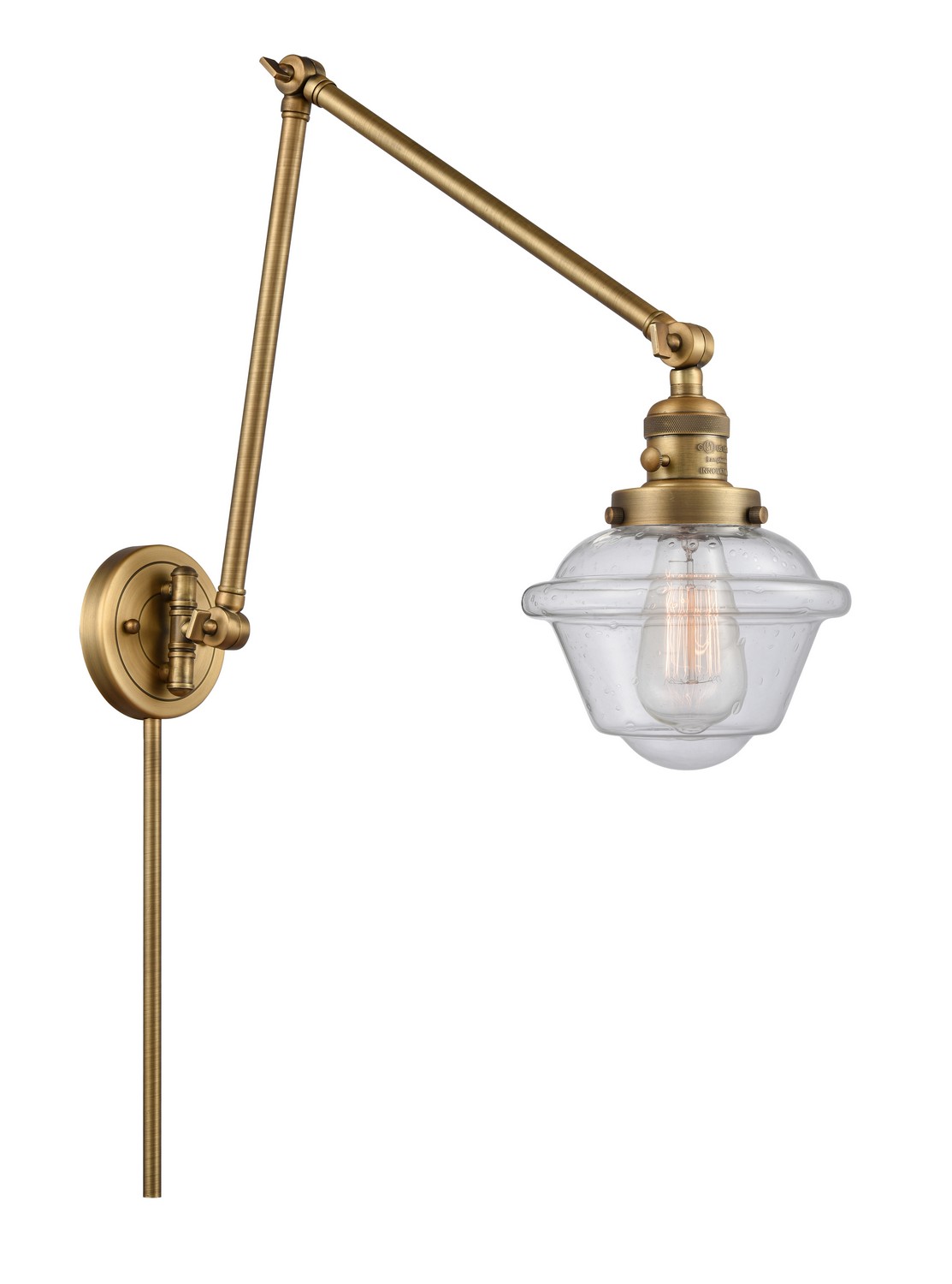 LED Swing Arm by Innovations - Franklin Restoration Collection, Brushed Brass Finish - 238-BB-G534-LED