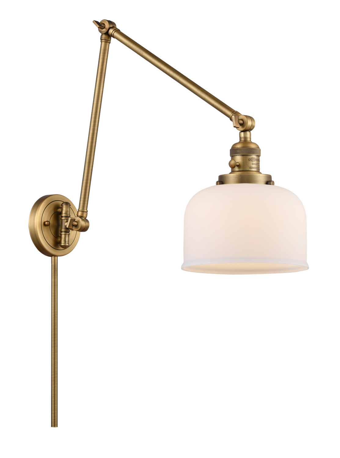 One Light Swing Arm by Innovations - Franklin Restoration Collection, Brushed Brass Finish - 238-BB-G71