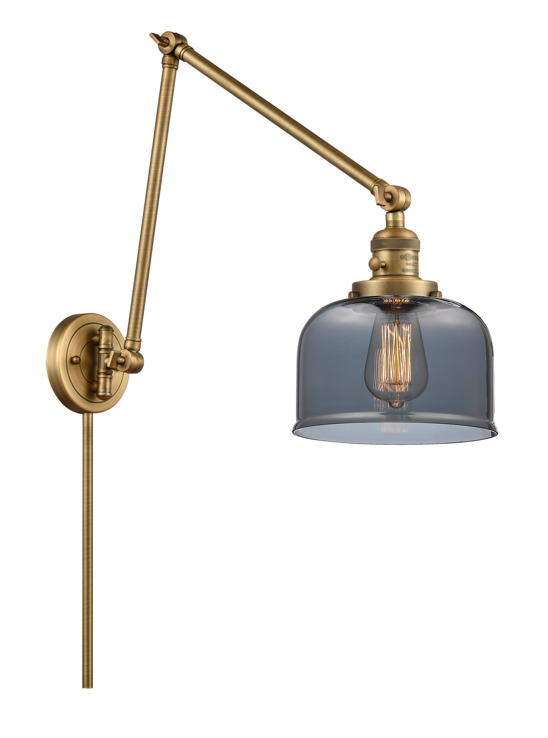 One Light Swing Arm by Innovations - Franklin Restoration Collection, Brushed Brass Finish - 238-BB-G73