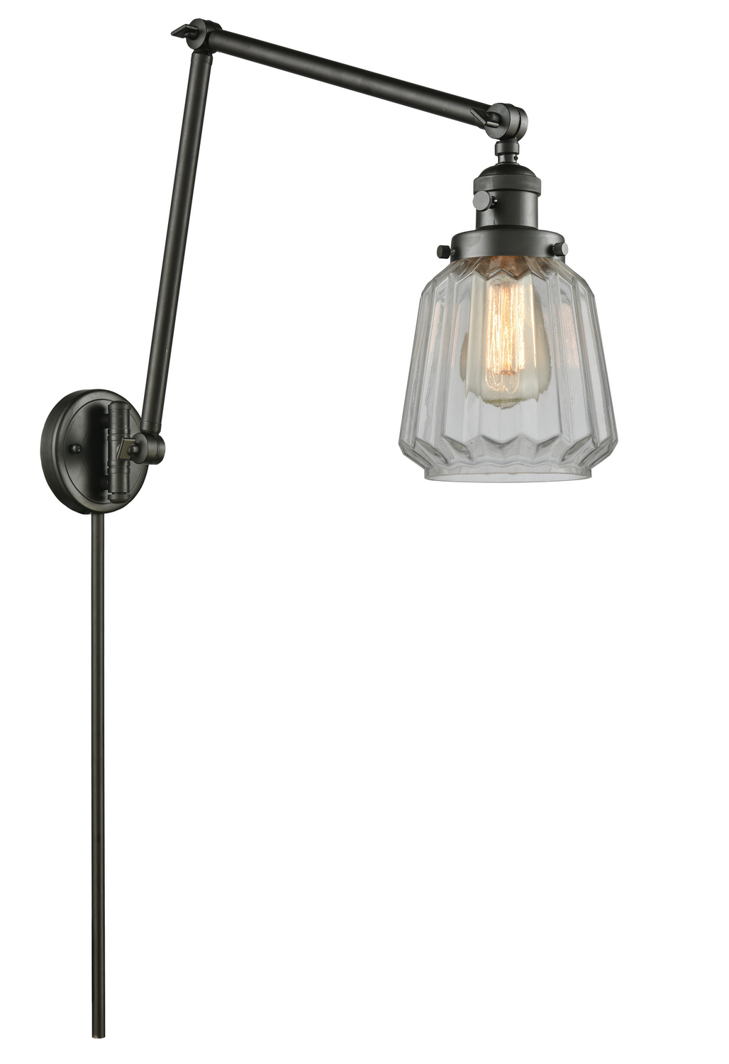 LED Swing Arm by Innovations - Franklin Restoration Collection, Oil Rubbed Bronze Finish - 238-OB-G142-LED