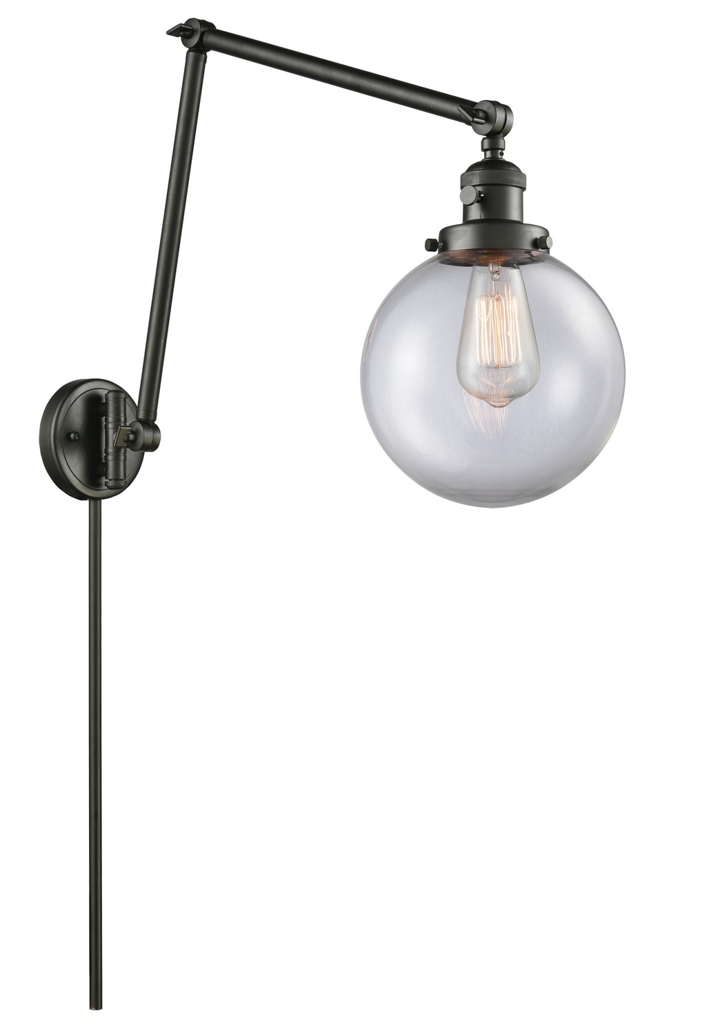 LED Swing Arm by Innovations - Franklin Restoration Collection, Oil Rubbed Bronze Finish - 238-OB-G202-8-LED