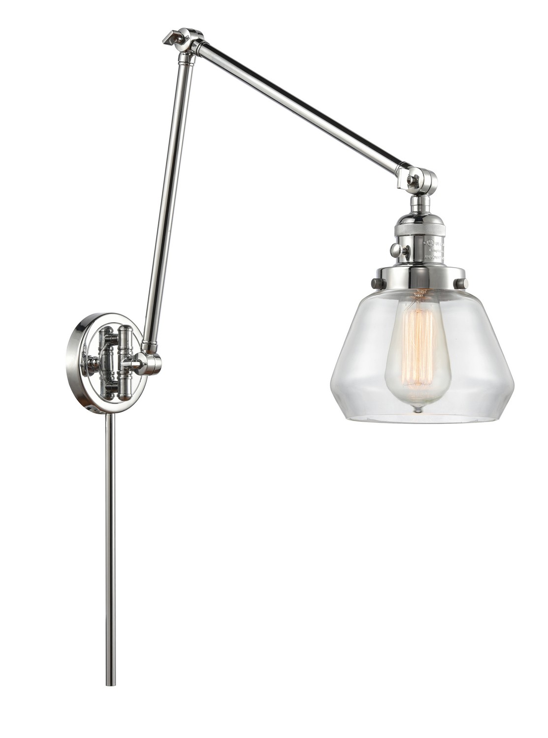 LED Swing Arm by Innovations - Franklin Restoration Collection, Polished Chrome Finish - 238-PC-G172-LED