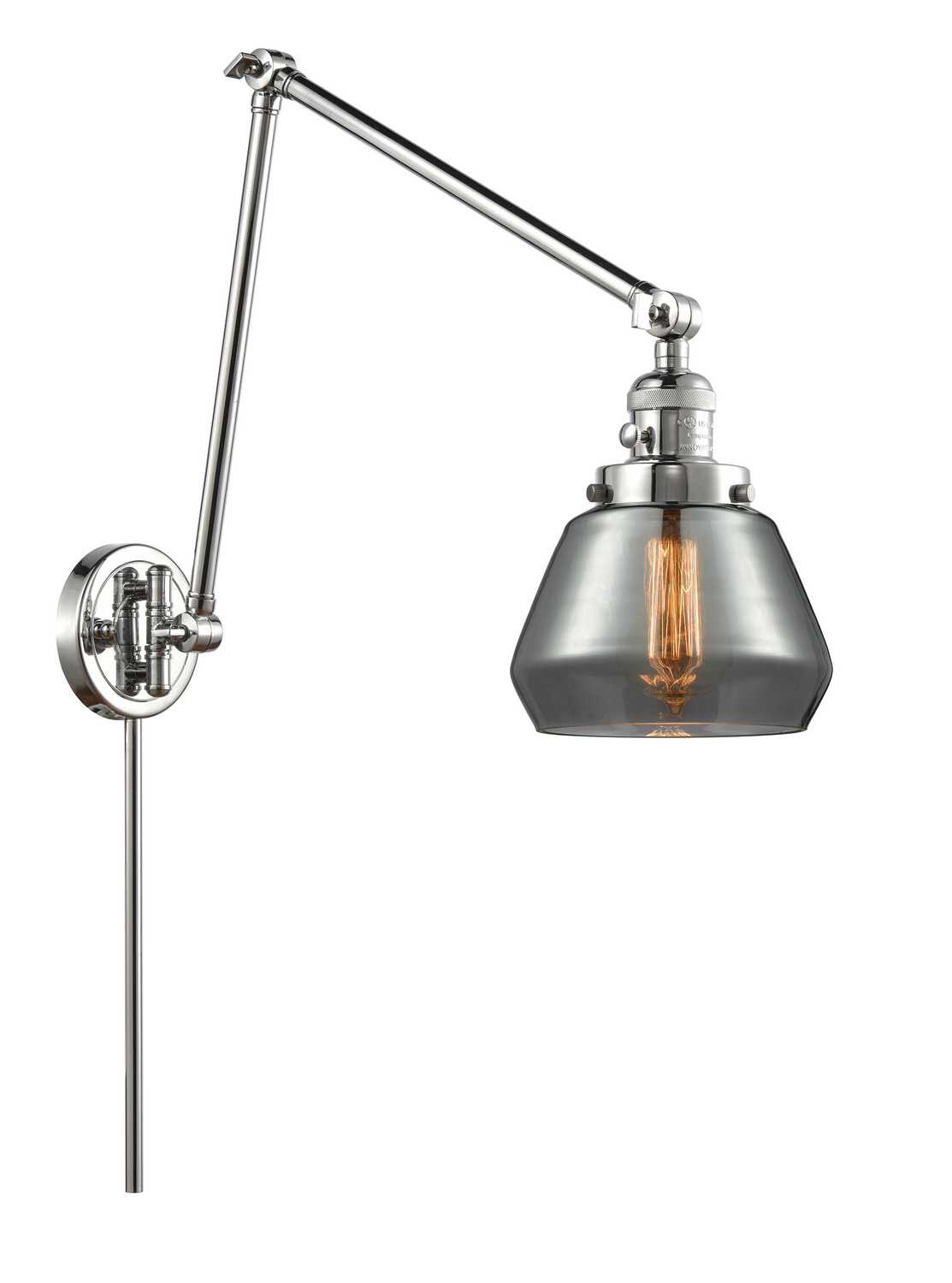One Light Swing Arm by Innovations - Franklin Restoration Collection, Polished Chrome Finish - 238-PC-G173