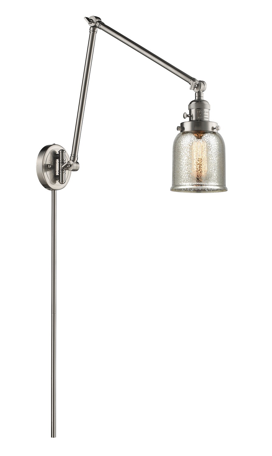 LED Swing Arm by Innovations - Franklin Restoration Collection, Brushed Satin Nickel Finish - 238-SN-G58-LED