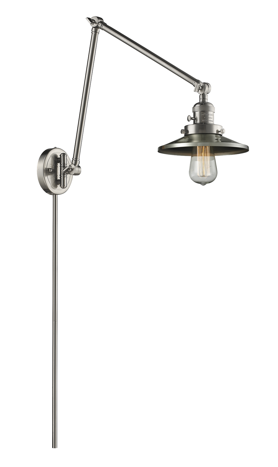 LED Swing Arm by Innovations - Franklin Restoration Collection, Brushed Satin Nickel Finish - 238-SN-M2-LED