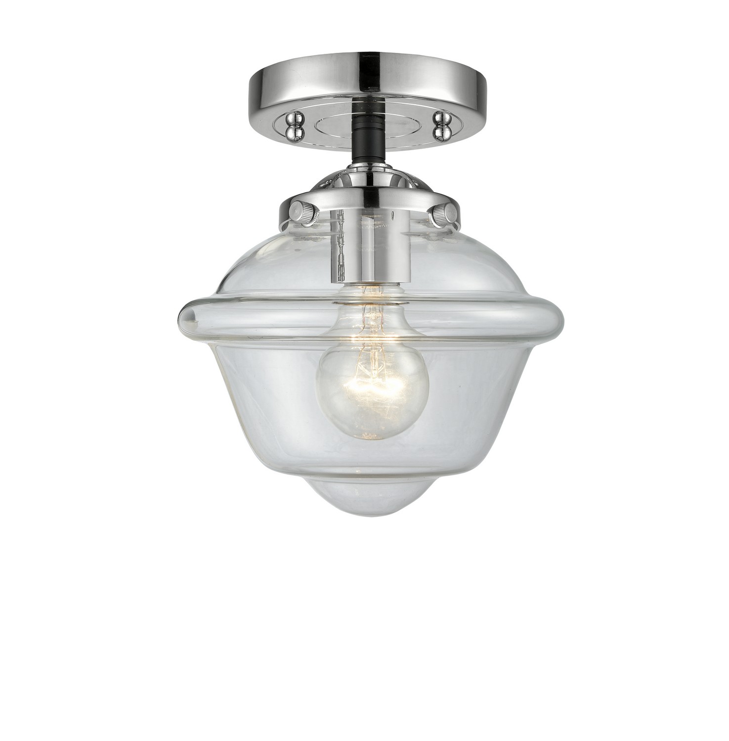 LED Semi-Flush Mount by Innovations - Nouveau Collection, Black Polished Nickel Finish - 284-1C-BPN-G532-LED