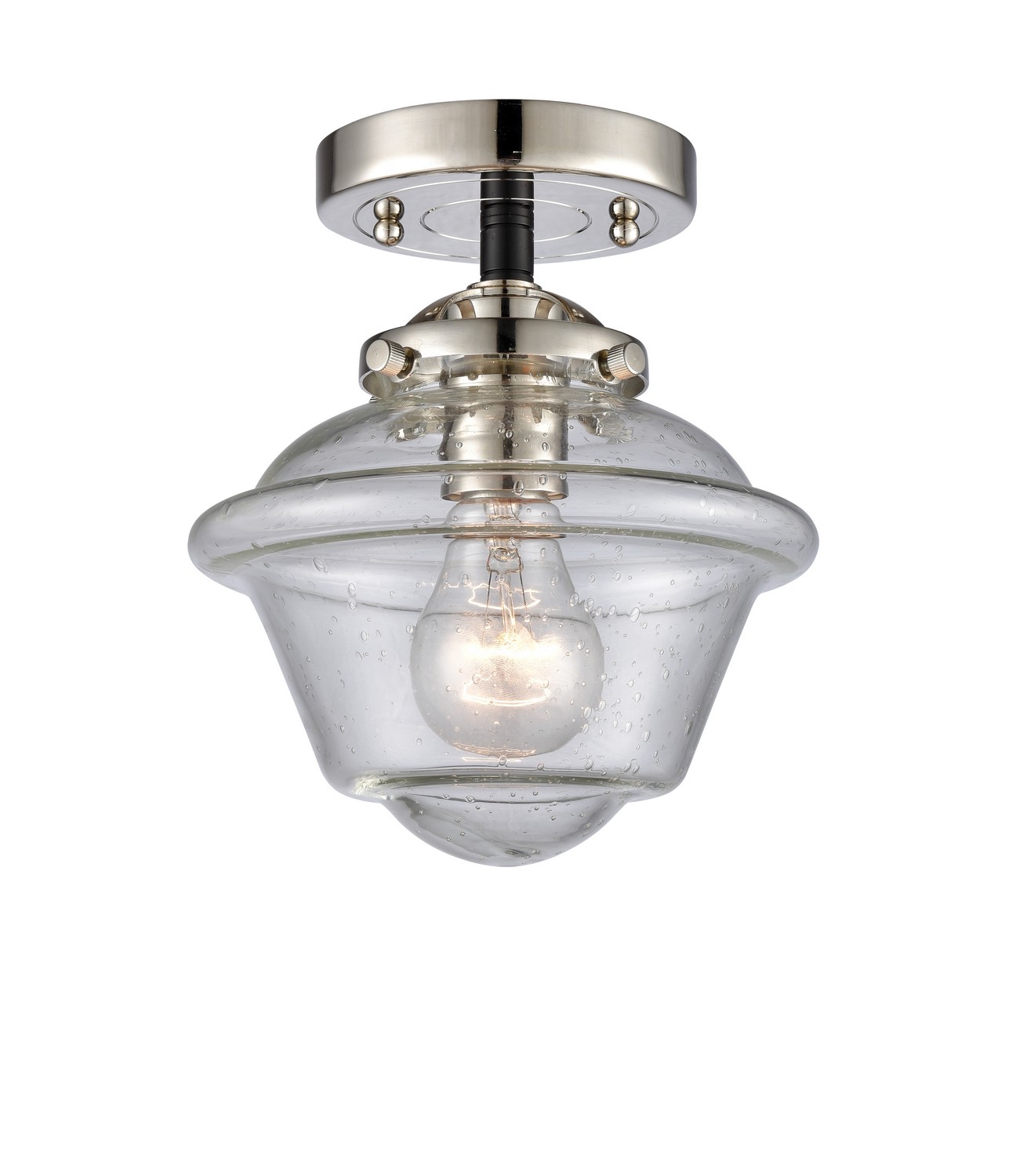 LED Semi-Flush Mount by Innovations - Nouveau Collection, Black Polished Nickel Finish - 284-1C-BPN-G534-LED