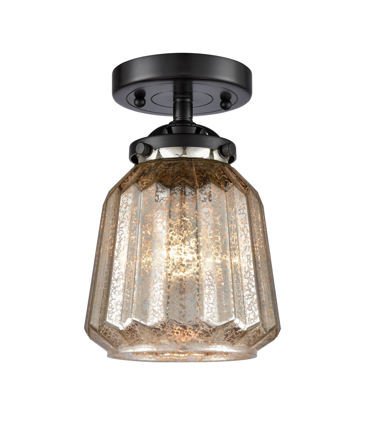 LED Semi-Flush Mount by Innovations - Nouveau Collection, Oil Rubbed Bronze Finish - 284-1C-OB-G146-LED