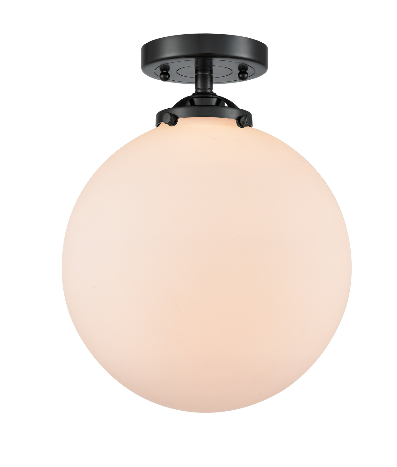 One Light Semi-Flush Mount by Innovations - Nouveau Collection, Oil Rubbed Bronze Finish - 284-1C-OB-G201-10