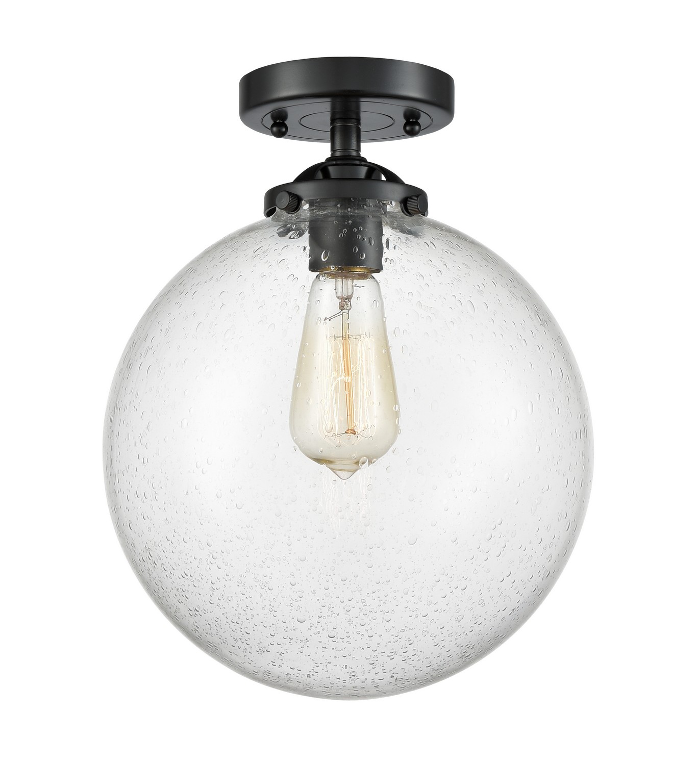 LED Semi-Flush Mount by Innovations - Nouveau Collection, Oil Rubbed Bronze Finish - 284-1C-OB-G204-10-LED